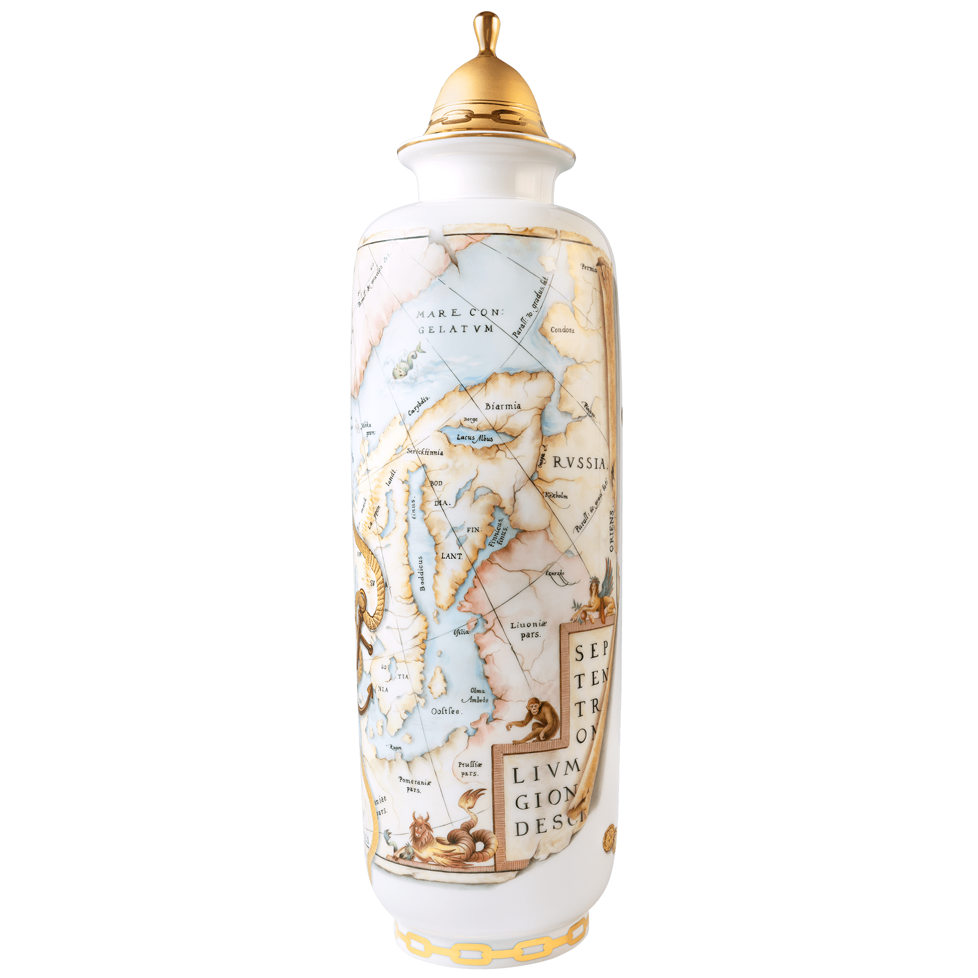 Vase Seekarte, Limitiert, H 49 cm | Meissen Limitierte Meisterwerke 29b684-51180 - Meissen Weimar