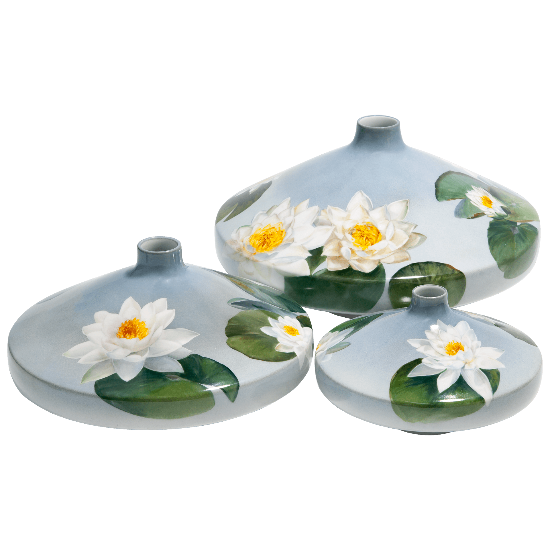 Vase, 'Seerosenteich', H 13 cm | Meissen Vasen - Kollektion 932M84 - 50557 - Meissen Weimar