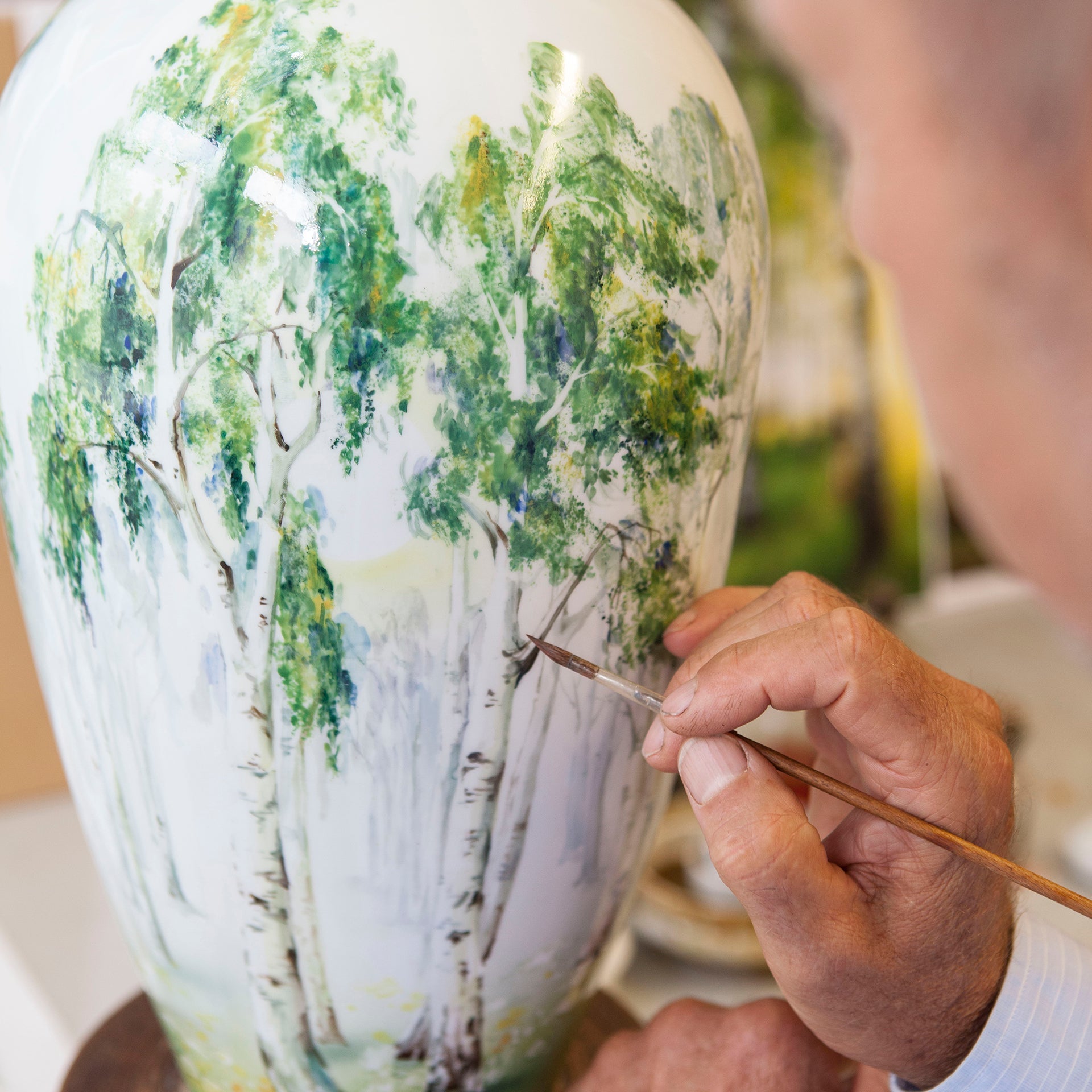 Vase Sommerwind H 40 cm | Meissen Limitierte Meisterwerke 933a84 - 50489 - Meissen Weimar