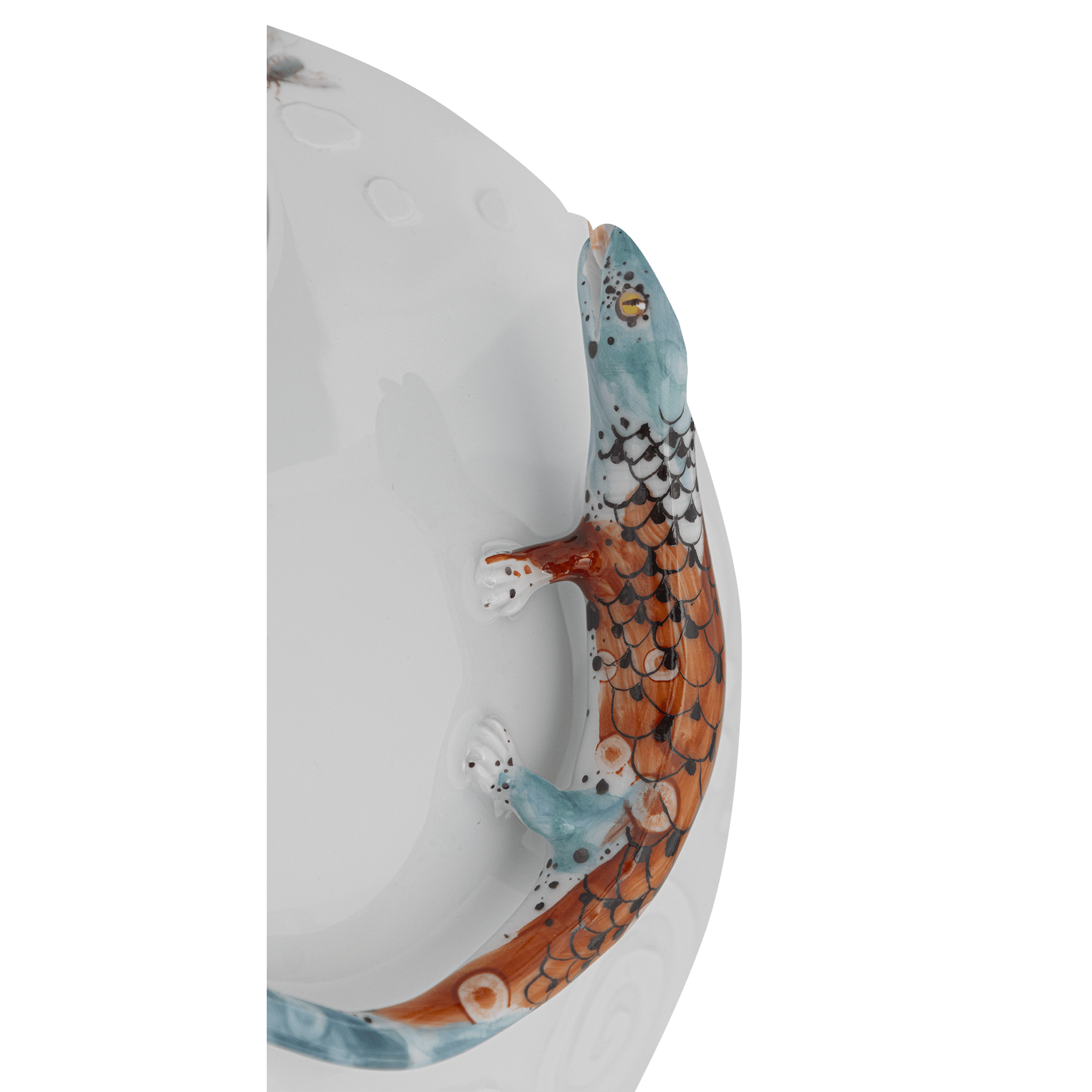 Vase Steinform mit 3D - Echse, H 17 cm, Unikat | Meissen Unikate 63c061 - u6437 - Meissen Weimar