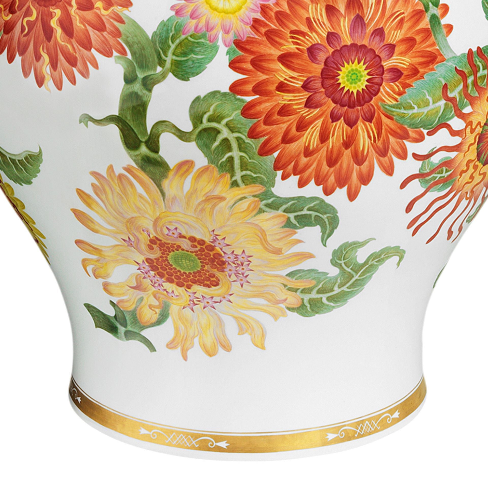 Vase Stilisierte Dahlien, Höhe 45 cm | Meissen Exklusiv - Kollektion 608880 - 50435 - Meissen Weimar