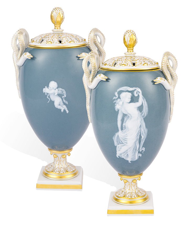 Vase Tanzende Nymphe mit Schleier, H 32 cm | Meissen Limitierte Meisterwerke 892784 - 59233 - Meissen Weimar