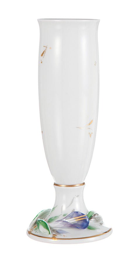 Vase Trichterblume, bunt und gold staffiert, H 16,2 cm | Meissen Vasen - Kollektion 719391 - 50174 - Meissen Weimar