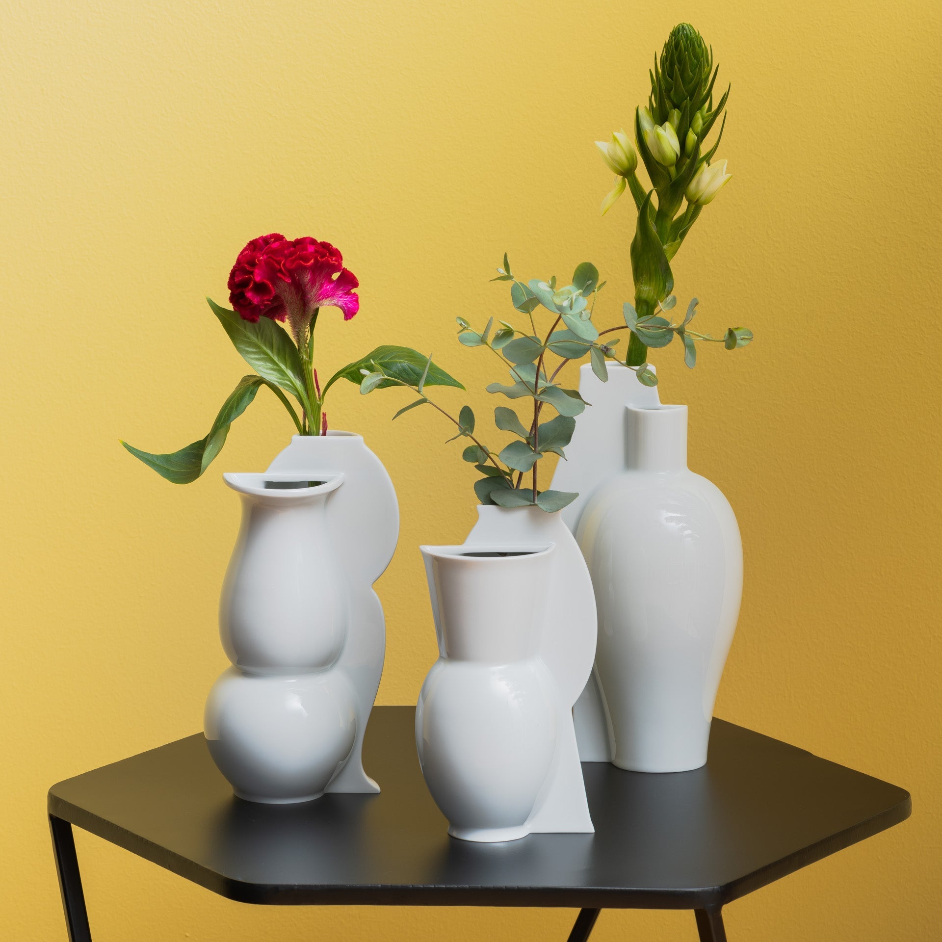 Vase "Two Sides", mittelgroß, H 19 cm, weiß | Meissen Vasen Kollektion 000001 - 50465 - Meissen Weimar