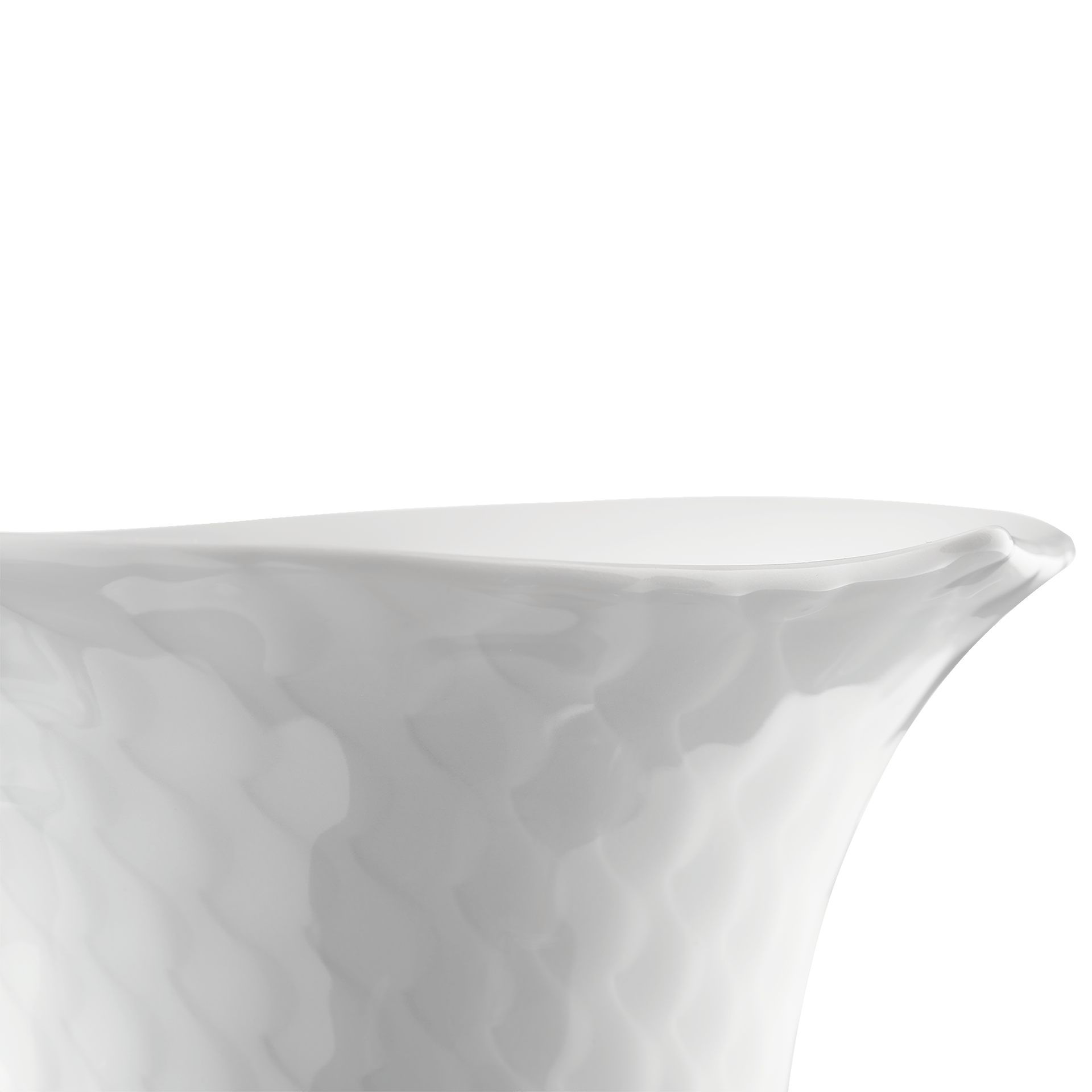 Vase Weiß H 19,5 cm | Meissen Wellenspiel Relief 000001 - 50206 - Meissen Weimar