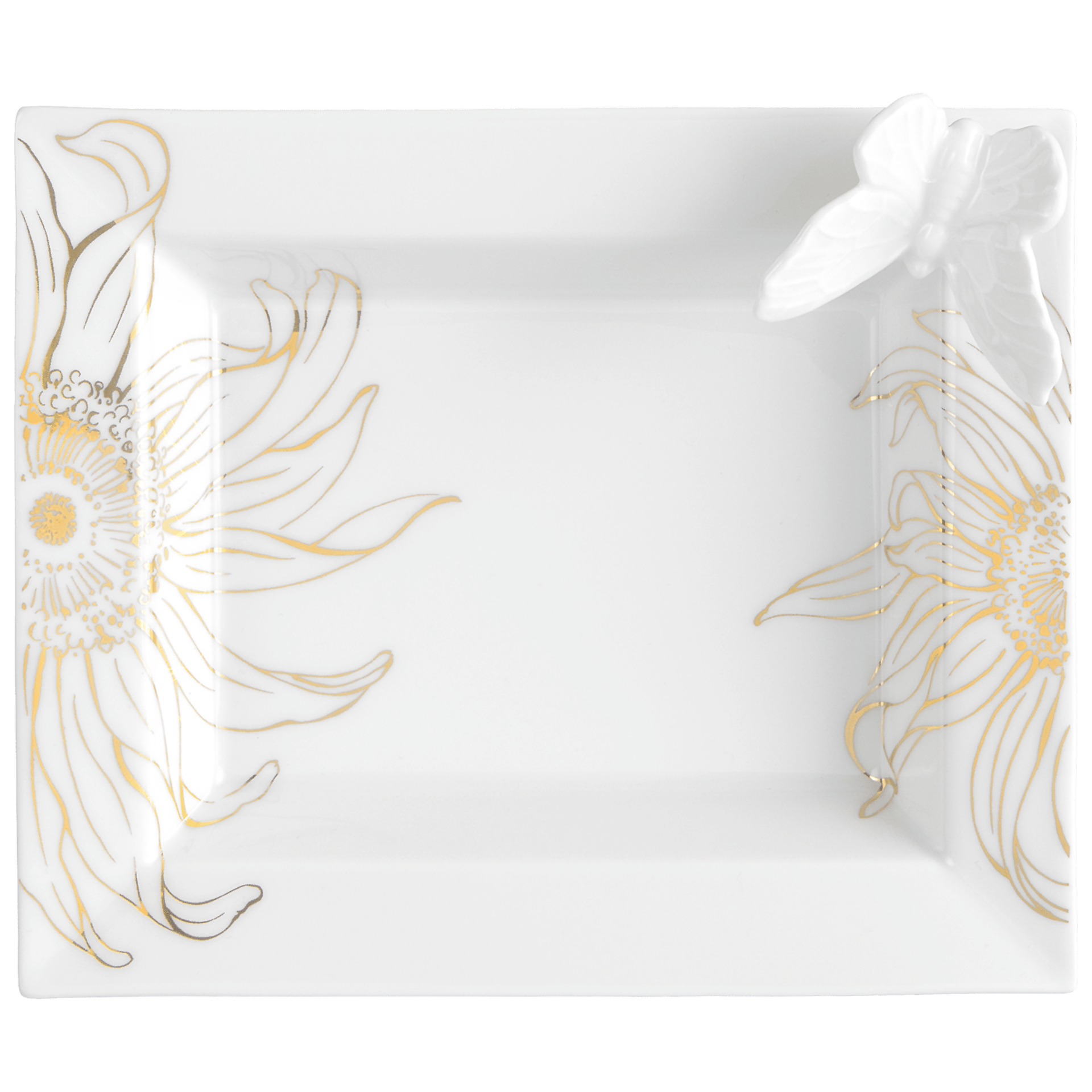 Vide - Poche, klein, "Giant Bloom Gold", 16 x 13,5 cm | Meissen Butterfly Collection 79A830 - 53277 - Meissen Weimar