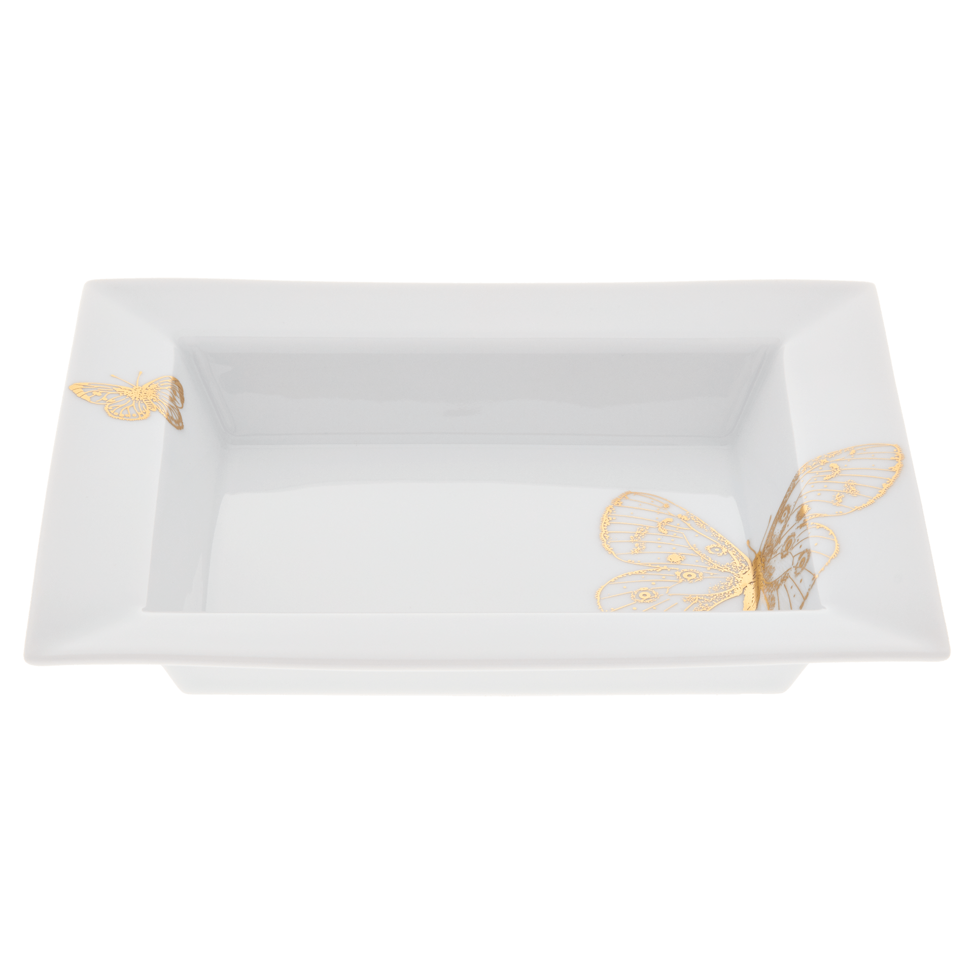 Vide - Poche, Meissen - Schale mittel, Goldschmetterling,16 x 13,5 cm | Meissen Kollektion Flying Wonders 79A369 - 53269 - Meissen Weimar