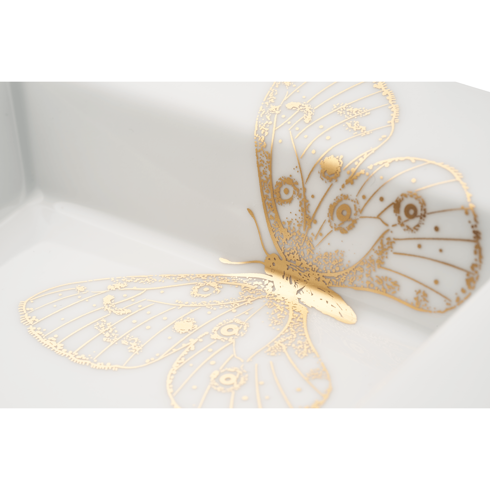 Vide - Poche, Meissen - Schale mittel, Goldschmetterling,16 x 13,5 cm | Meissen Kollektion Flying Wonders 79A369 - 53269 - Meissen Weimar