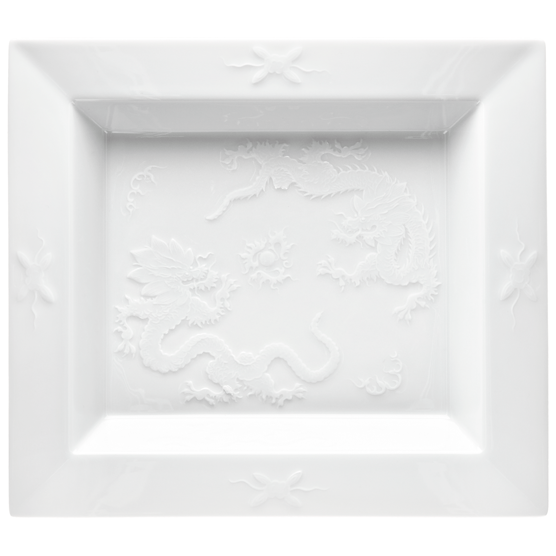 Vide - poche, Relief - Drache, Weiß, L 21 cm | Meissen Schale 000001 - 54284 - Meissen Weimar