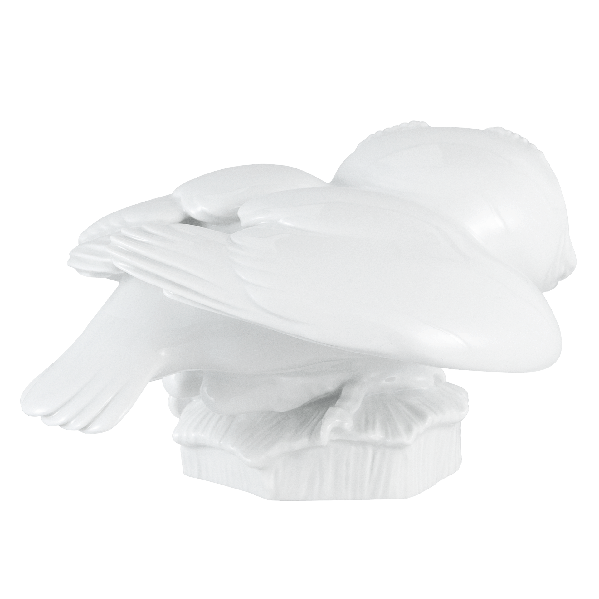 Vogel Eule, Weiß, H 8 cm | Meissen Porzellan 000001 - 77249 - Meissen Weimar