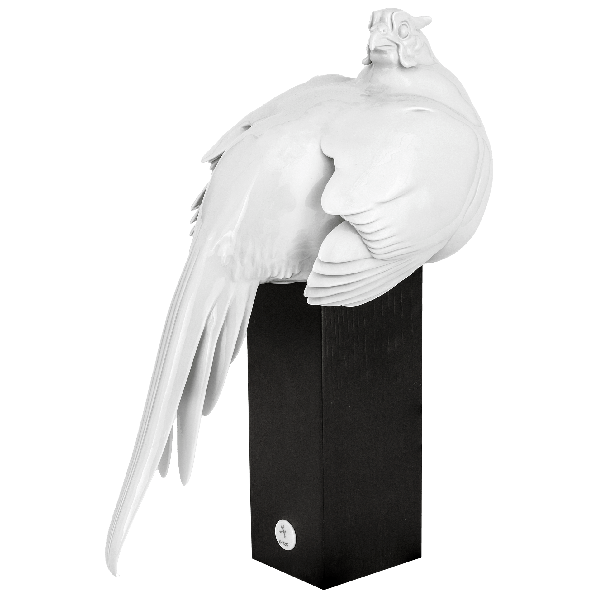 Vogelfigur Fasan, Weiß, H 38 cm, limitiert 25 Stück | Meissen Limitierte Meisterwerke 000084-77m10 - Meissen Weimar