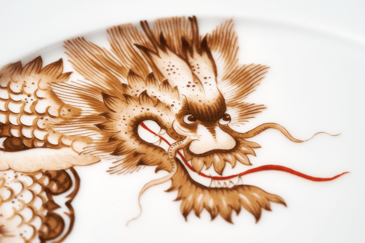 Vorspeise - & Dessertteller, Ming Dragon, sepia, Ø 22 cm | Meissen Vitruv 33A310 - 43473 - Meissen Weimar