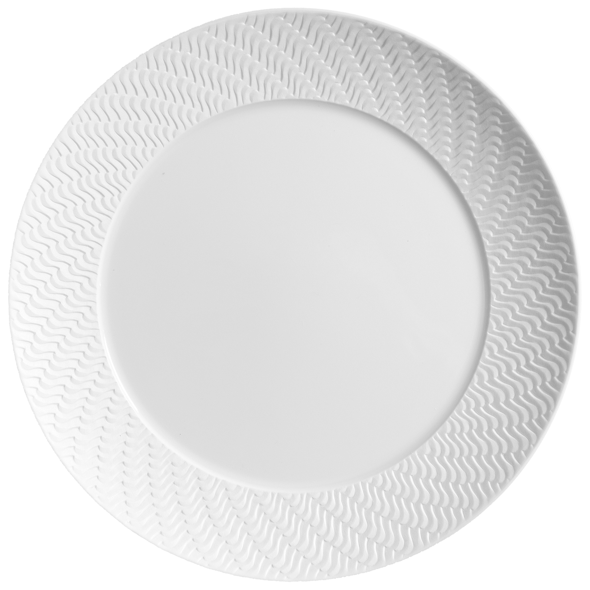 Vorspeise - und Dessertteller, Biskuit Weiß, Ø 22 cm | Meissen No.41 Wellenspiel Relief 860101 - 29a73 - Meissen Weimar
