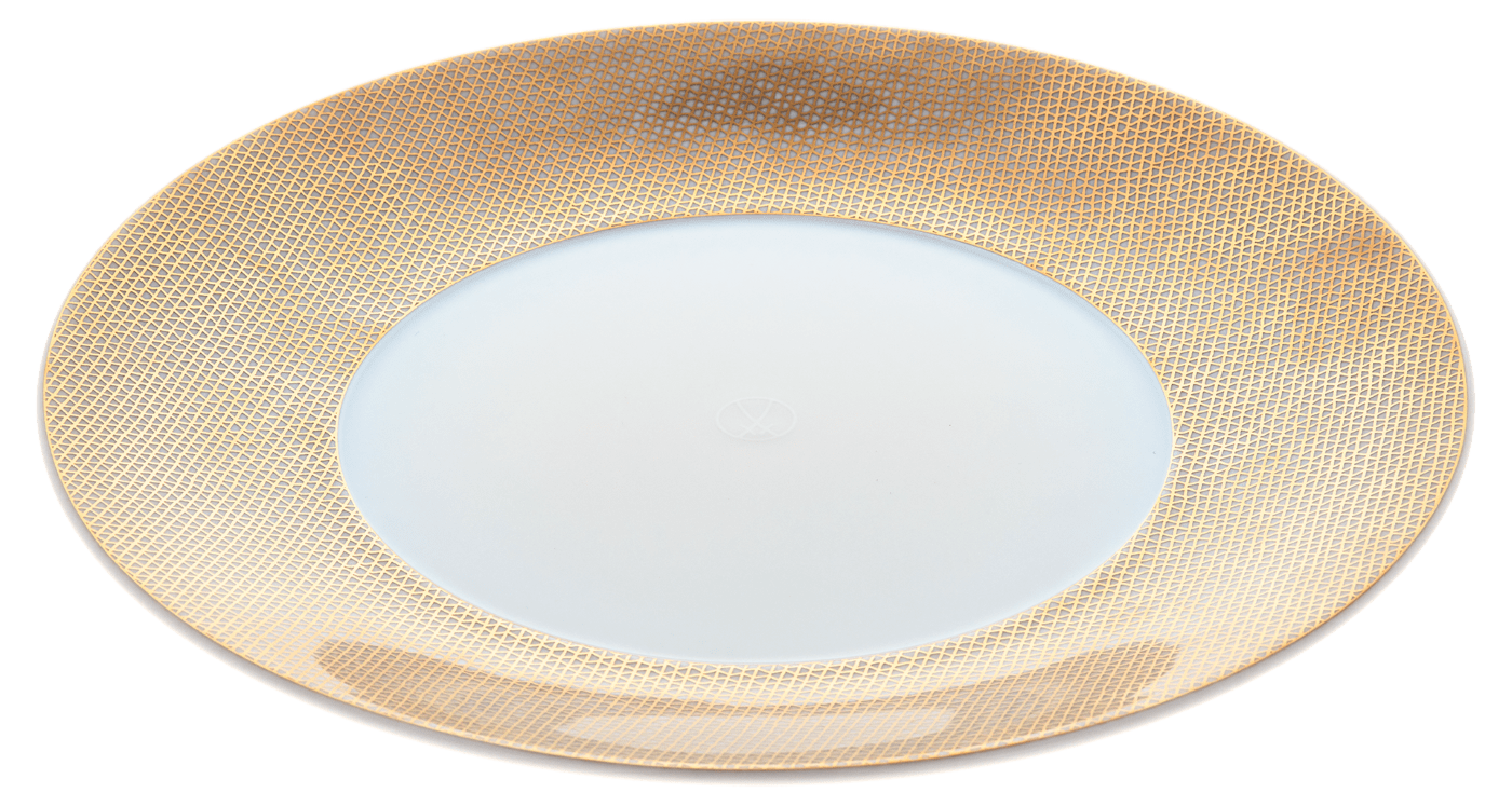 Vorspeise - und Dessertteller, Mesh, gold, Ø 22,5 cm | Meissen Cosmopolitan 79A165 - 37473 - Meissen Weimar