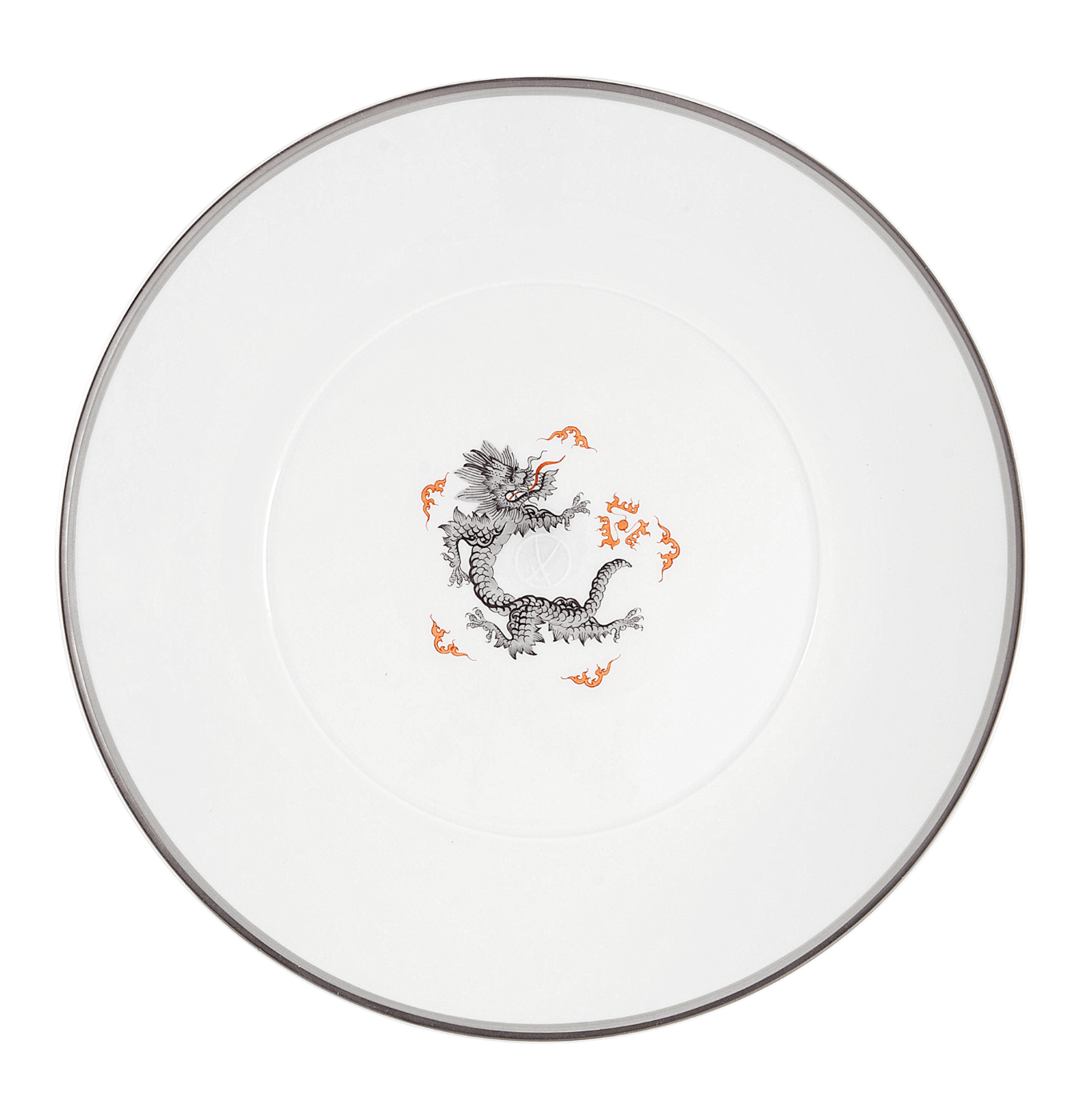Vorspeise - und Dessertteller, Mingdrachen leicht, schwarz und platin, Ø 22,5 cm | Meissen Cosmopolitan 33A090 - 37473 - Meissen Weimar