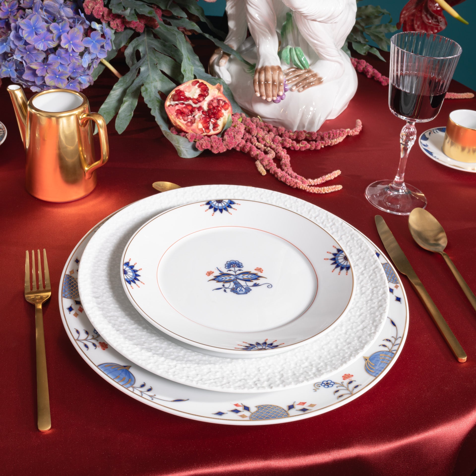 Vorspeise - und Dessertteller, Noble Blue, Ø 22 cm | Meissen No.41 802710 - 41473 - Meissen Weimar