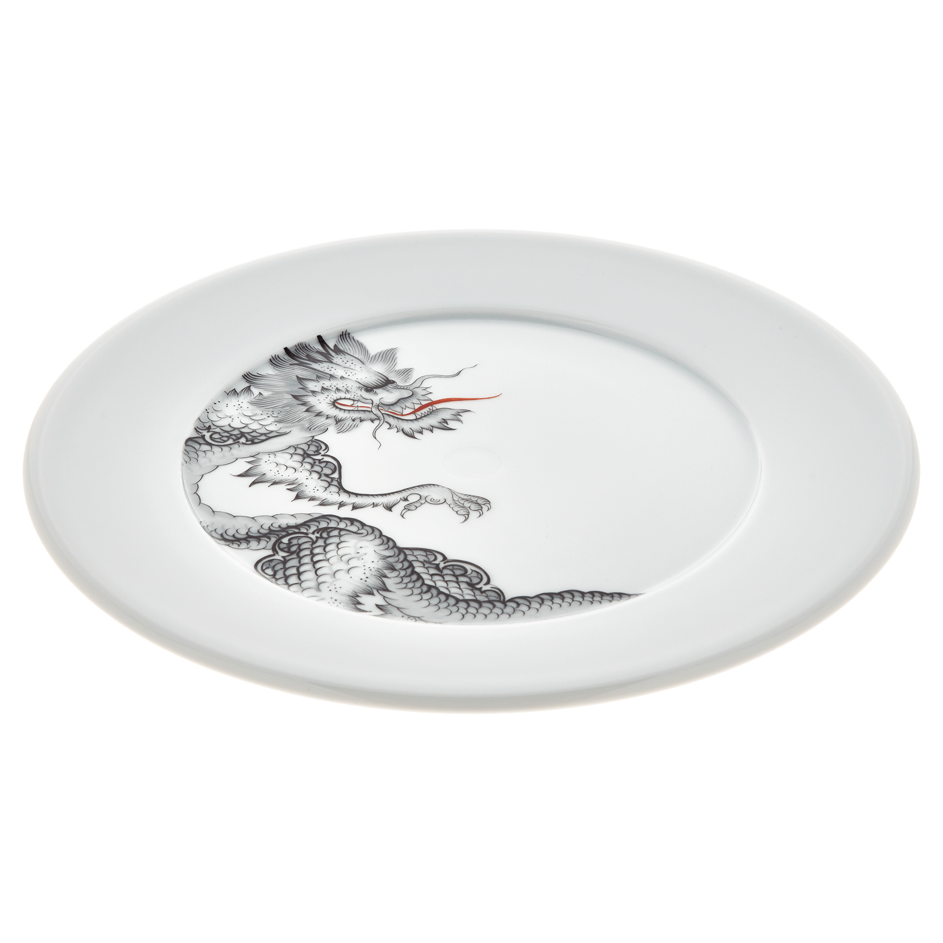 Vorspeise - und Dessertteller, Ø 22 cm, Ming - Drache, schwarz | Meissen Vitruv 33A311 - 43473 - Meissen Weimar
