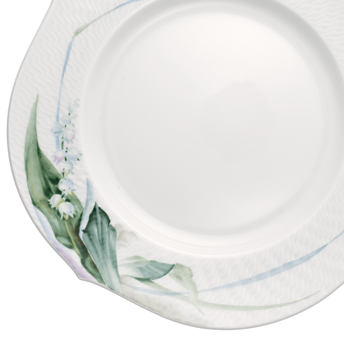 Vorspeise - und Dessertteller Waldflora Maiglöckchen Ø 22,5 cm | Meissen Wellenspiel Relief 61c012 - 29472 - Meissen Weimar