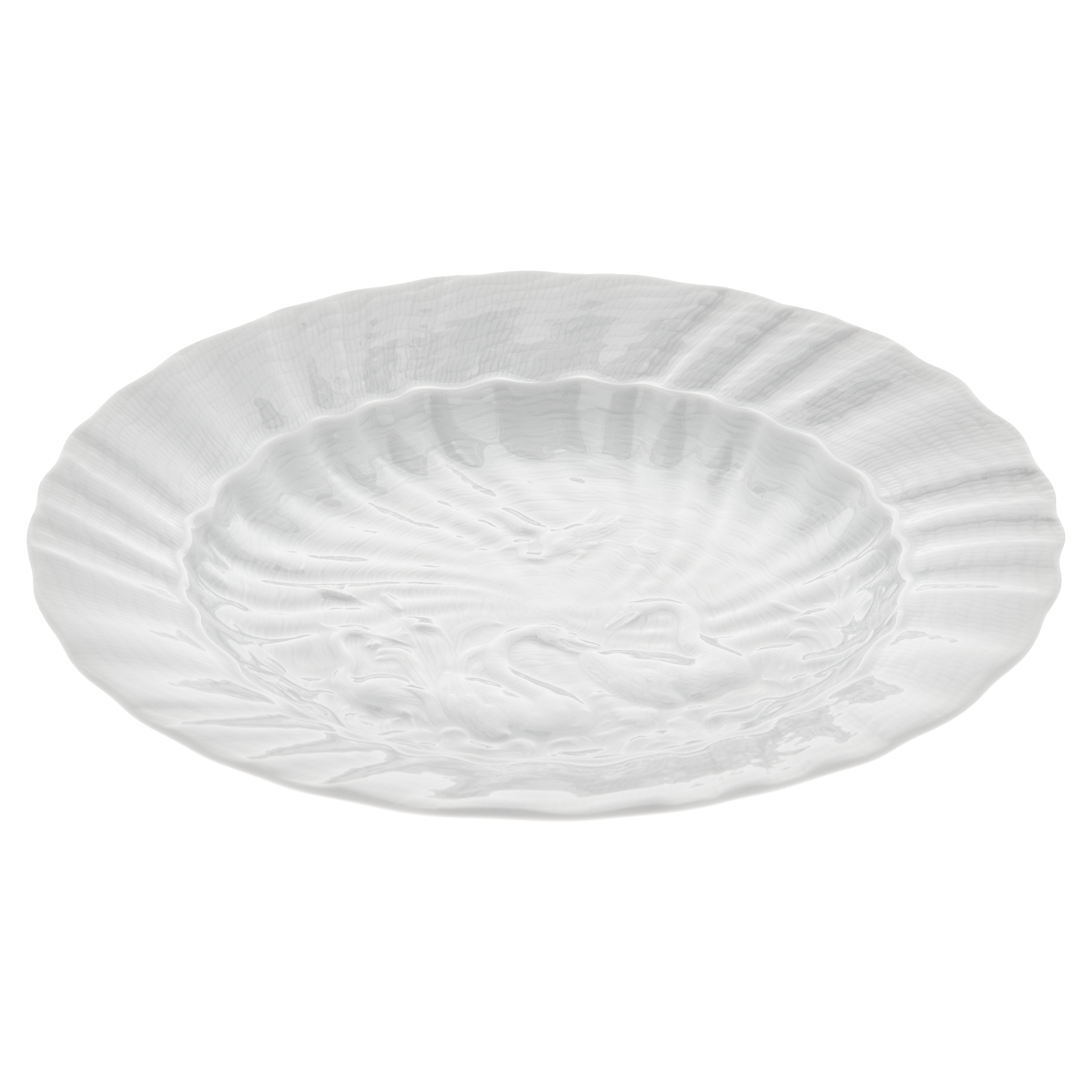Vorspeise - und Dessertteller, Weiß, Ø 20 cm | Meissen Schwanendessin 000001 - 05472 - Meissen Weimar