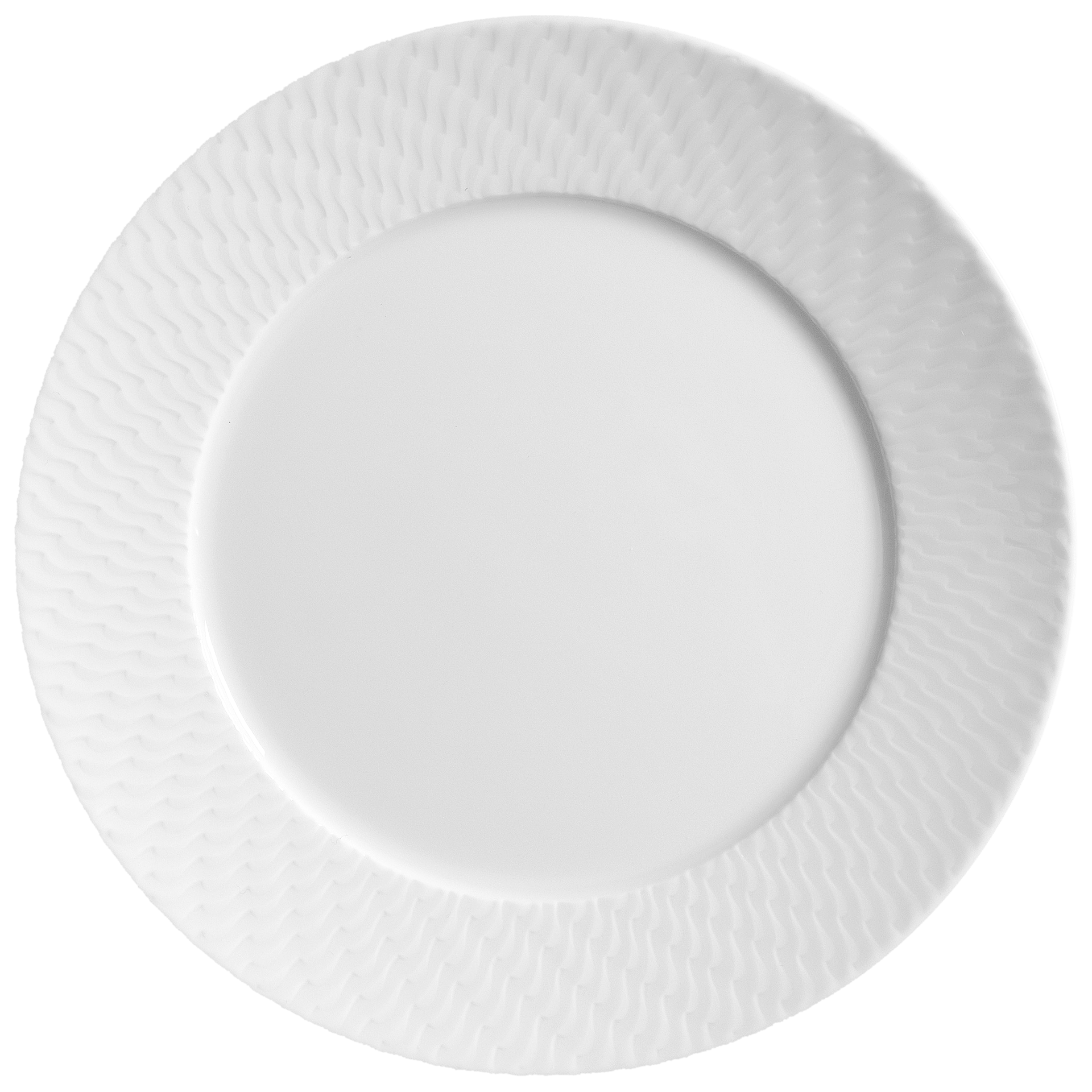 Vorspeise - und Dessertteller, Weiß, Ø 22 cm | No.41 Wellenspiel Relief 000001 - 29A73 - Meissen Weimar