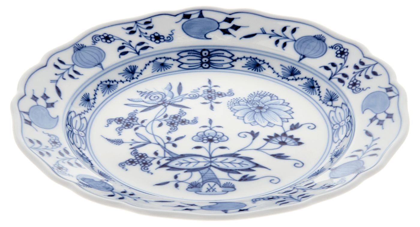 Vorspeise - und Dessertteller, Zwiebelmuster, kobaltblau, weißer Rand, Ø 18 cm | Meissen Neuer Ausschnitt 800101 - 00501 - Meissen Weimar