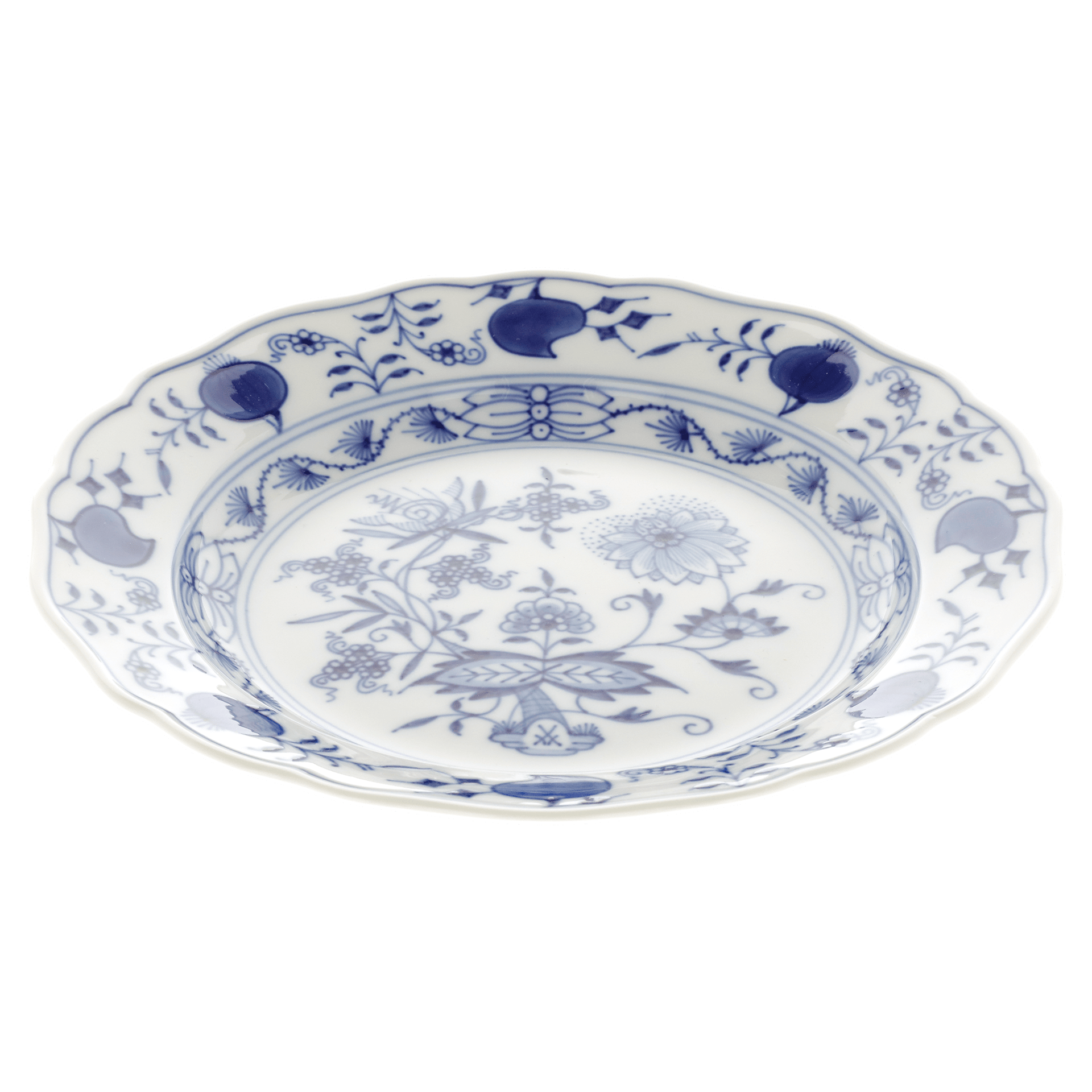 Vorspeise - und Dessertteller, Zwiebelmuster, kobaltblau, weißer Rand, Ø 20 cm | Meissen Neuer Ausschnitt 800101 - 00472 - Meissen Weimar