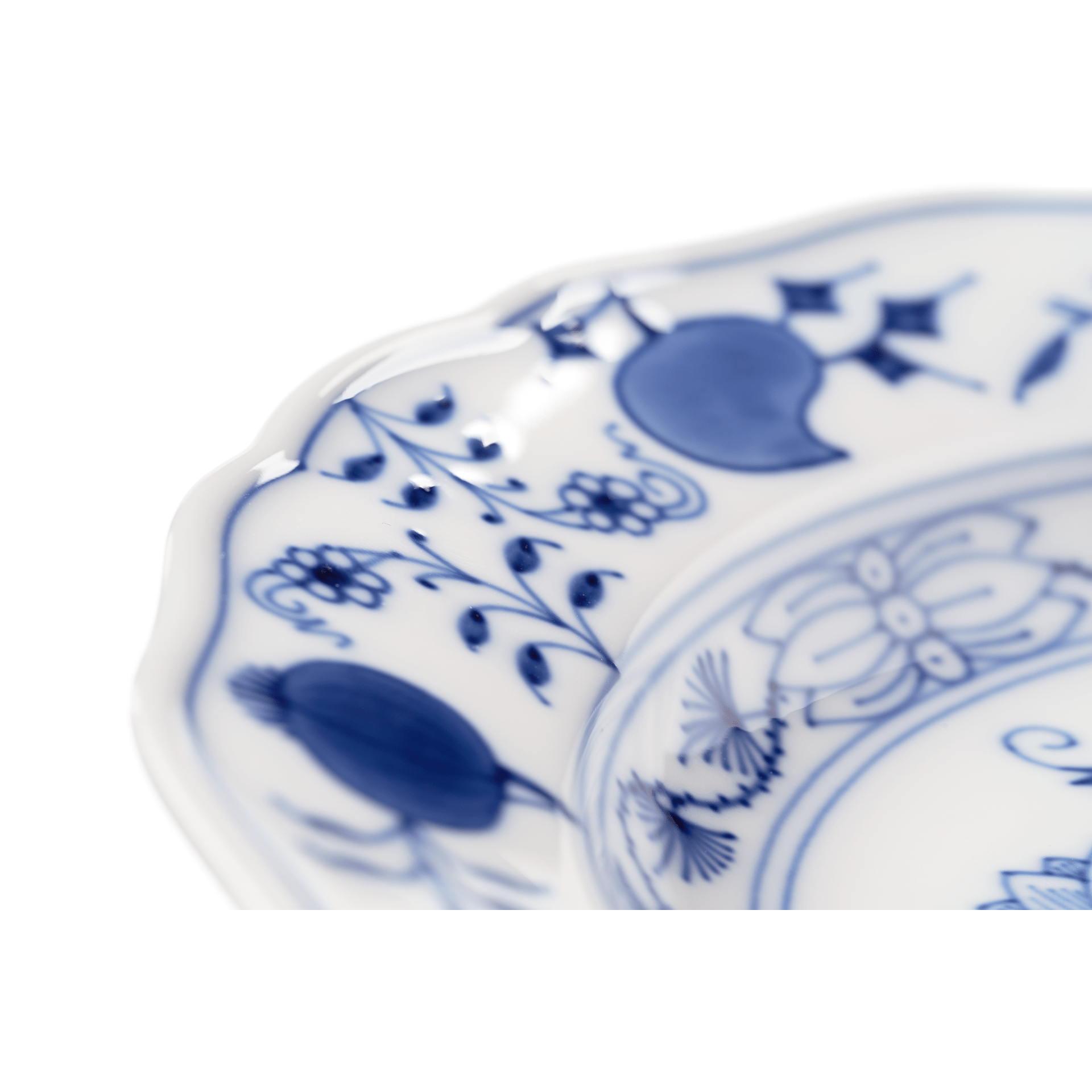 Vorspeise - und Dessertteller, Zwiebelmuster, kobaltblau, weißer Rand, Ø 20 cm | Meissen Neuer Ausschnitt 800101 - 00472 - Meissen Weimar