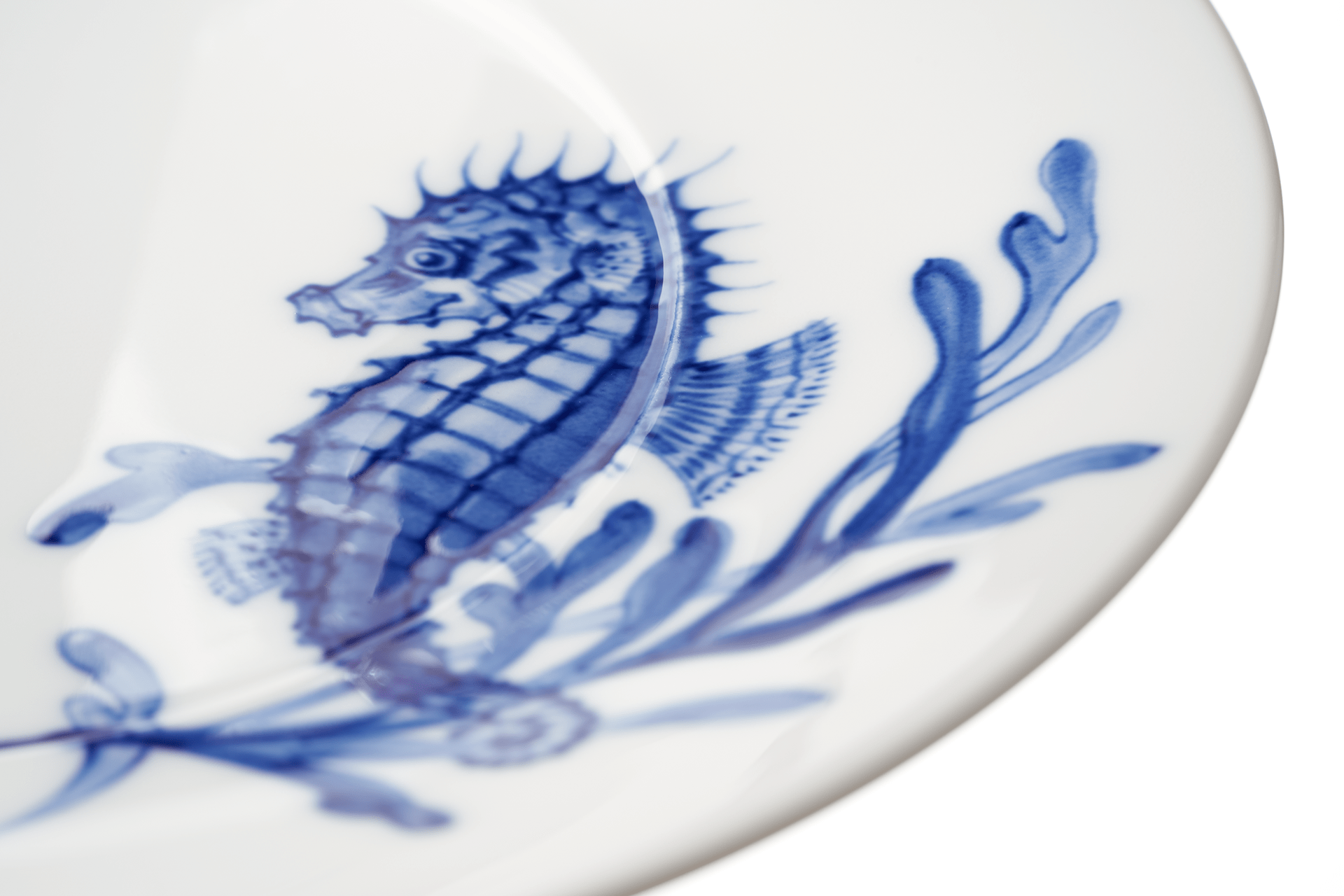 Vorspeise - und Dessertteller,"Blue Treasures", Seepferdchen, Ø 22,5 cm | Meissen Cosmopolitan 82a278 - 37473 - Meissen Weimar