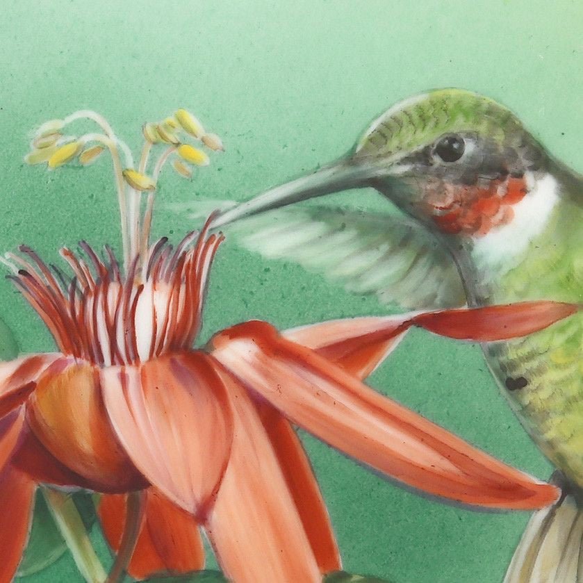 Wandbild Amazonas - Kolibris, Porzellan, H 30 cm, Limitierte Edition 25 Stück | Meissen Wandbilder - Edition 936d74 - 9m010 - Meissen Weimar