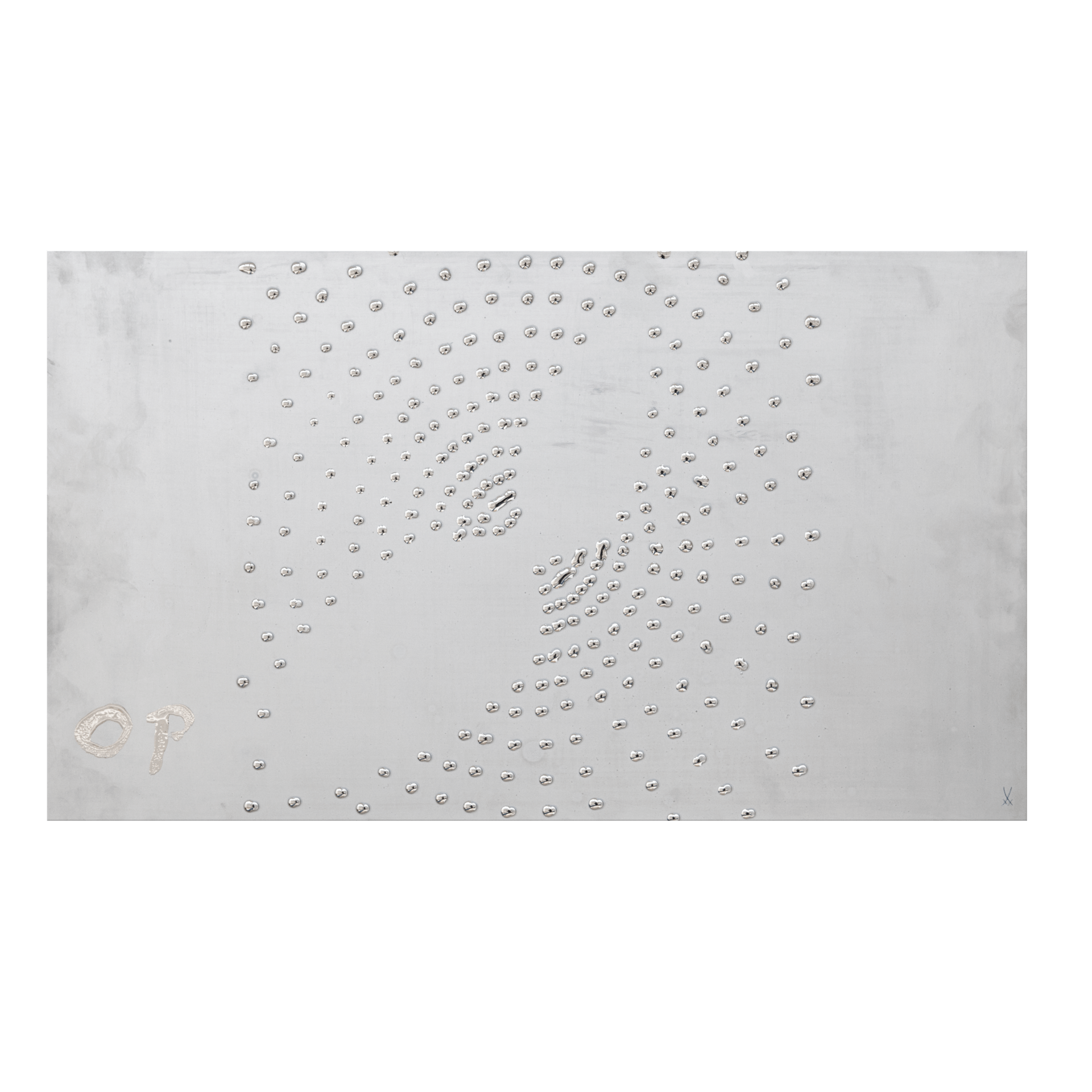 Wandbild Dots, Weiß, H 44 cm | Meissen Unikate 63c002 - u4259 - Meissen Weimar