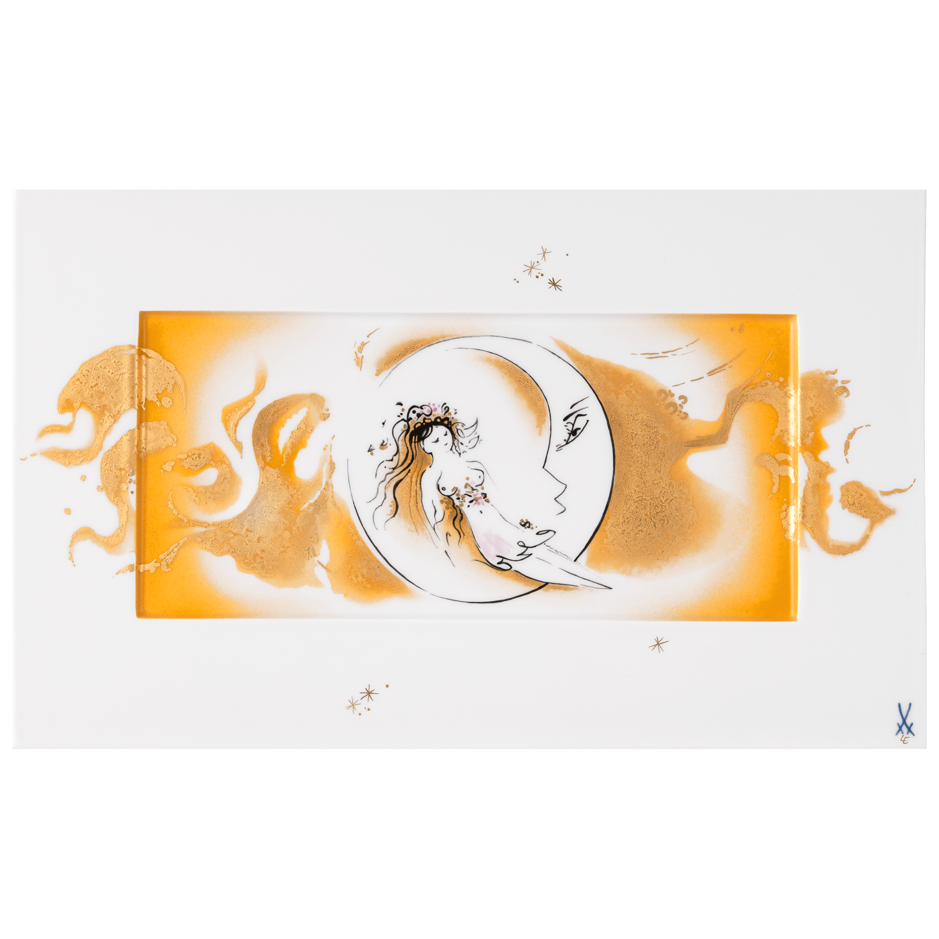 Wandbild, Fairy in the moon, 21,5 x 35 cm, limitiert | Meissen Limitierte Meisterwerke 935a74-9m211 - Meissen Weimar