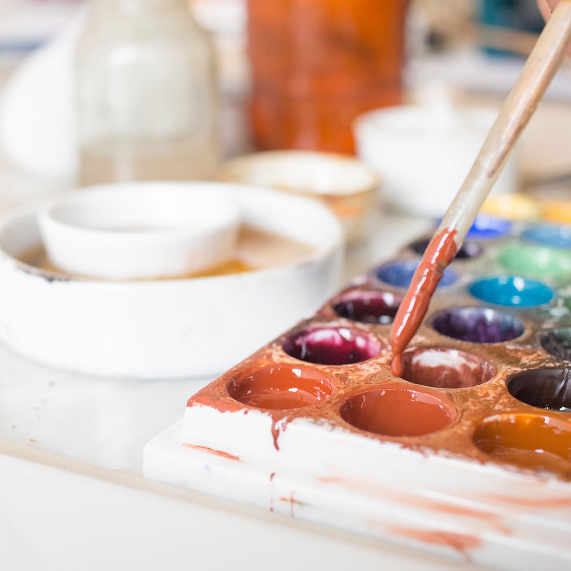 Wandbild Gelbe Rose, 23 x 23 cm | Meissen Unikate 63c059-u6678 - Meissen Weimar