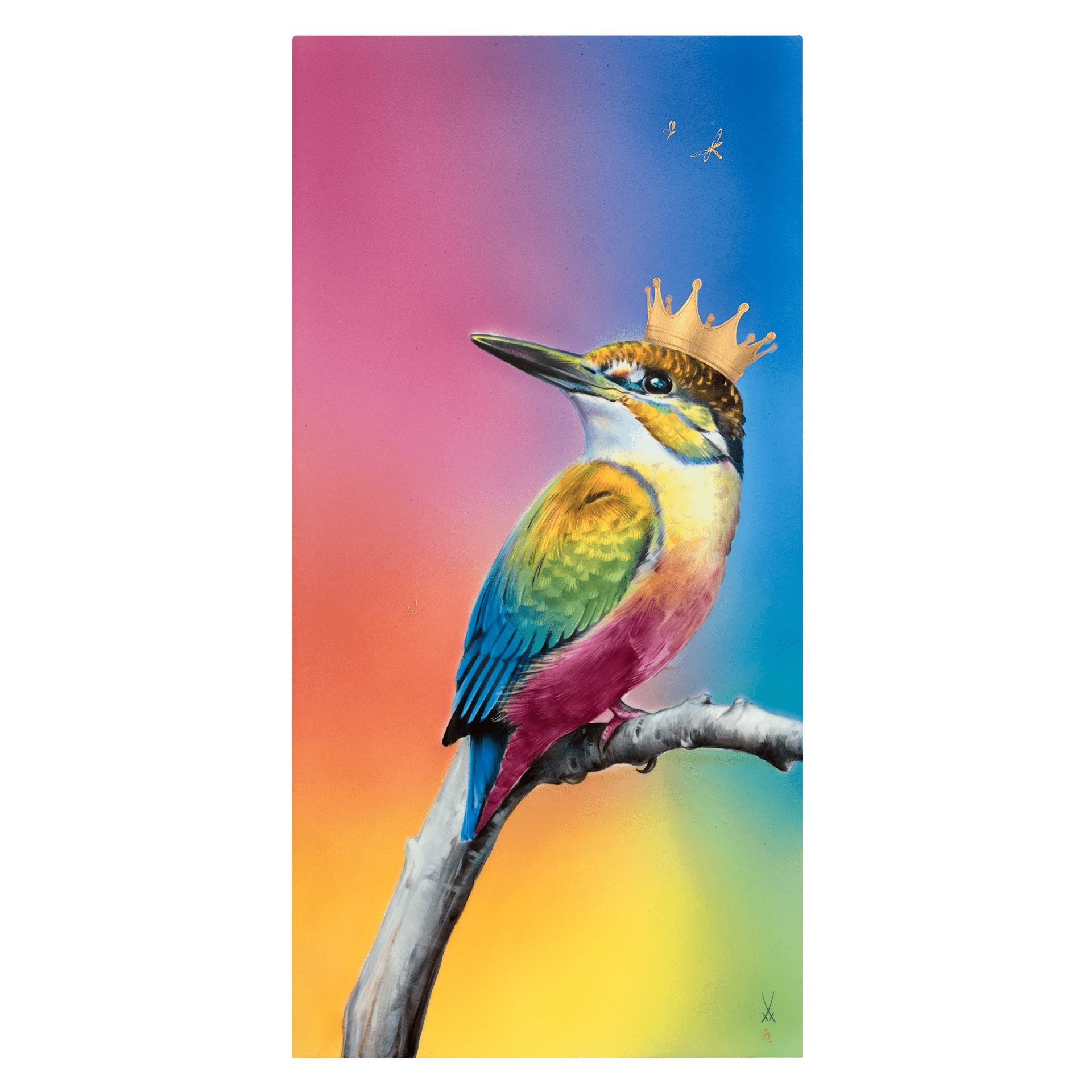 Wandbild "Kingfisher", Lim. 50, 60 x 30 cm | Meissen Limitierte Meisterwerke 936S21-9M573 - Meissen Weimar