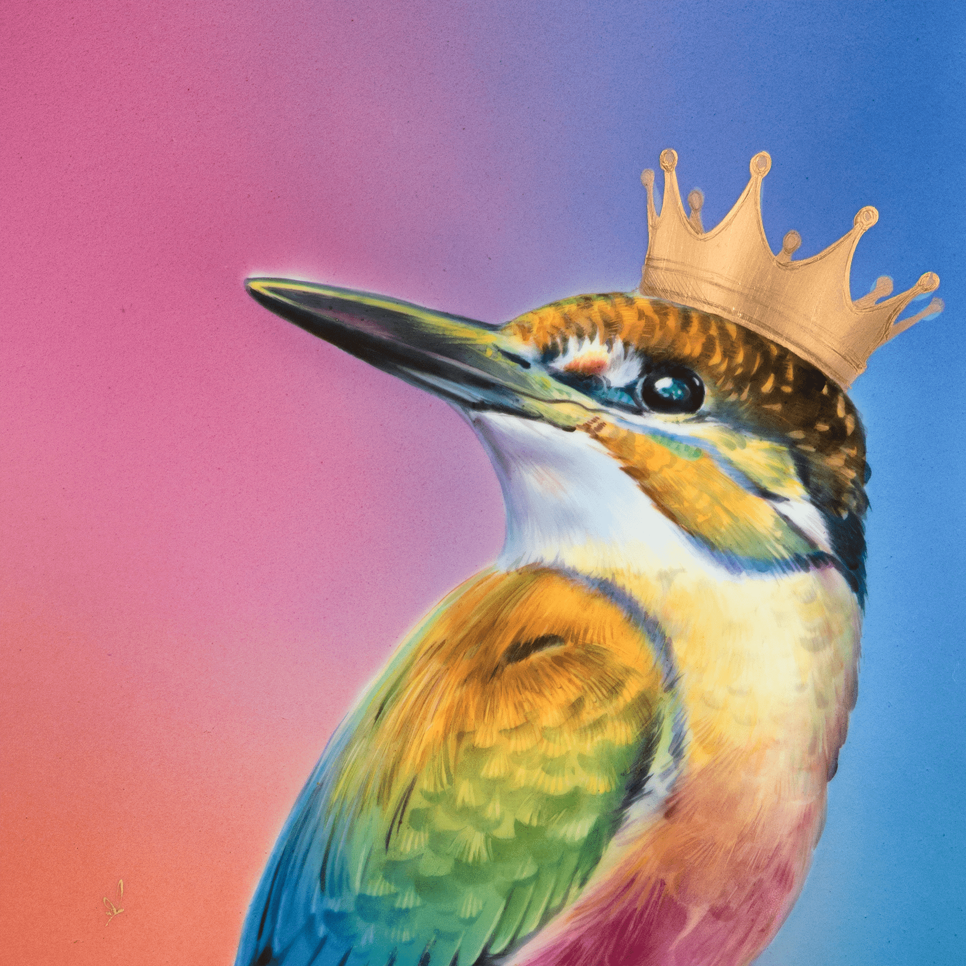 Wandbild "Kingfisher", Lim. 50, 60 x 30 cm | Meissen Limitierte Meisterwerke 936S21-9M573 - Meissen Weimar