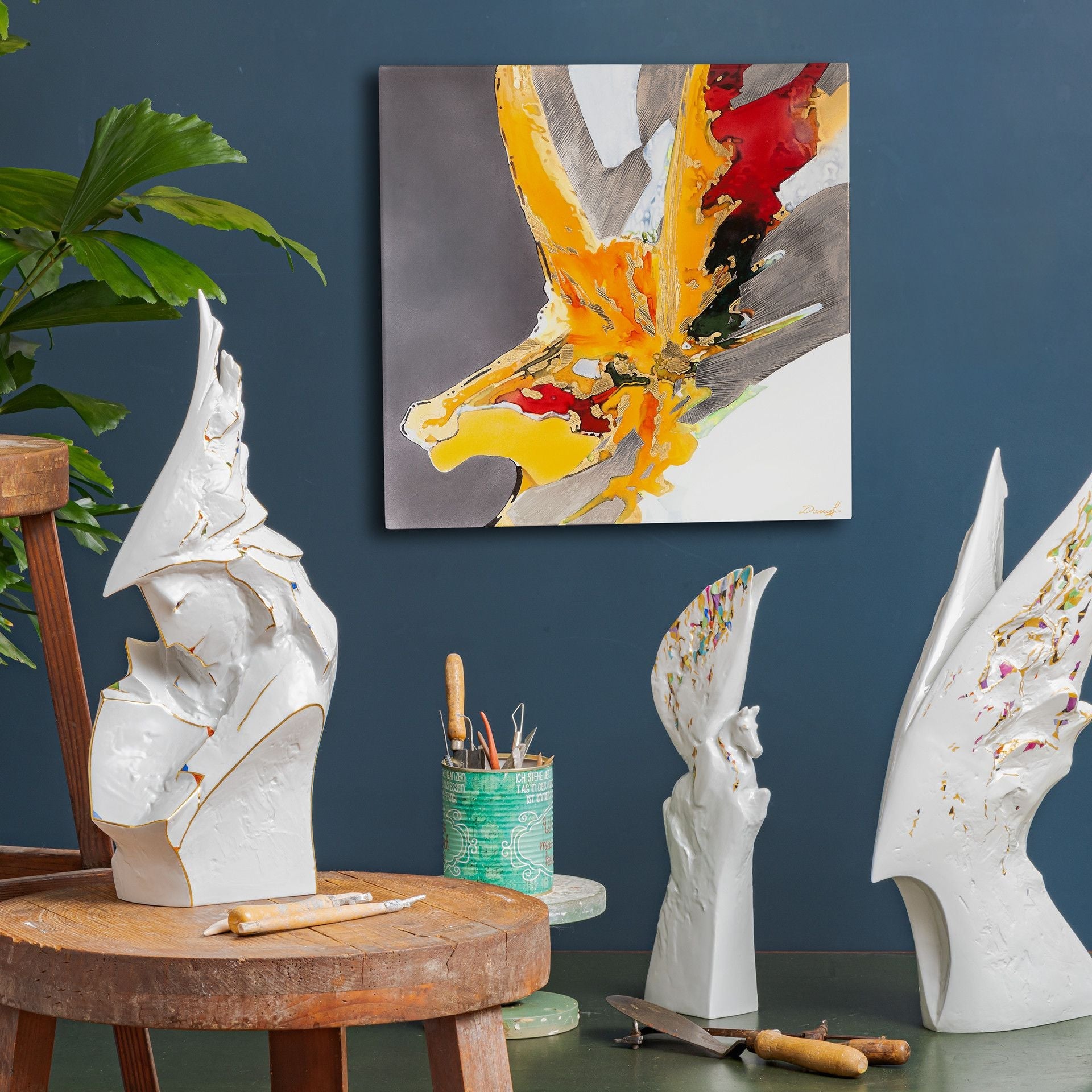 Wandbild Kopf des Pegasus, Limitiert, H 51 cm | Meissen Limitierte Meisterwerke 930684 - 9m023 - Meissen Weimar