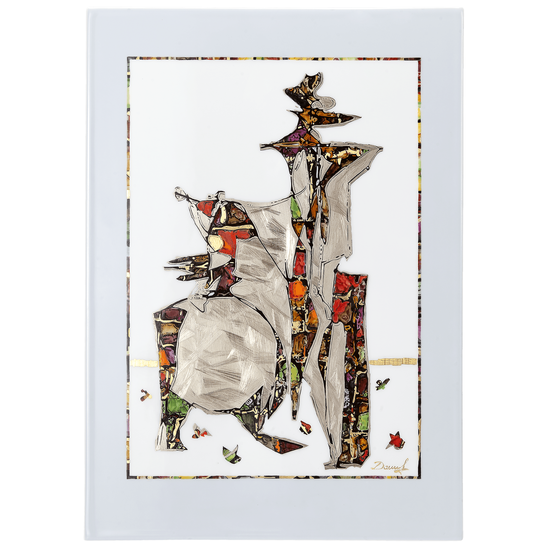 Wandbild Kristallpaar, handgemalt, H 43 cm | Meissen Limitierte Meisterwerke 935d84-9m231 - Meissen Weimar