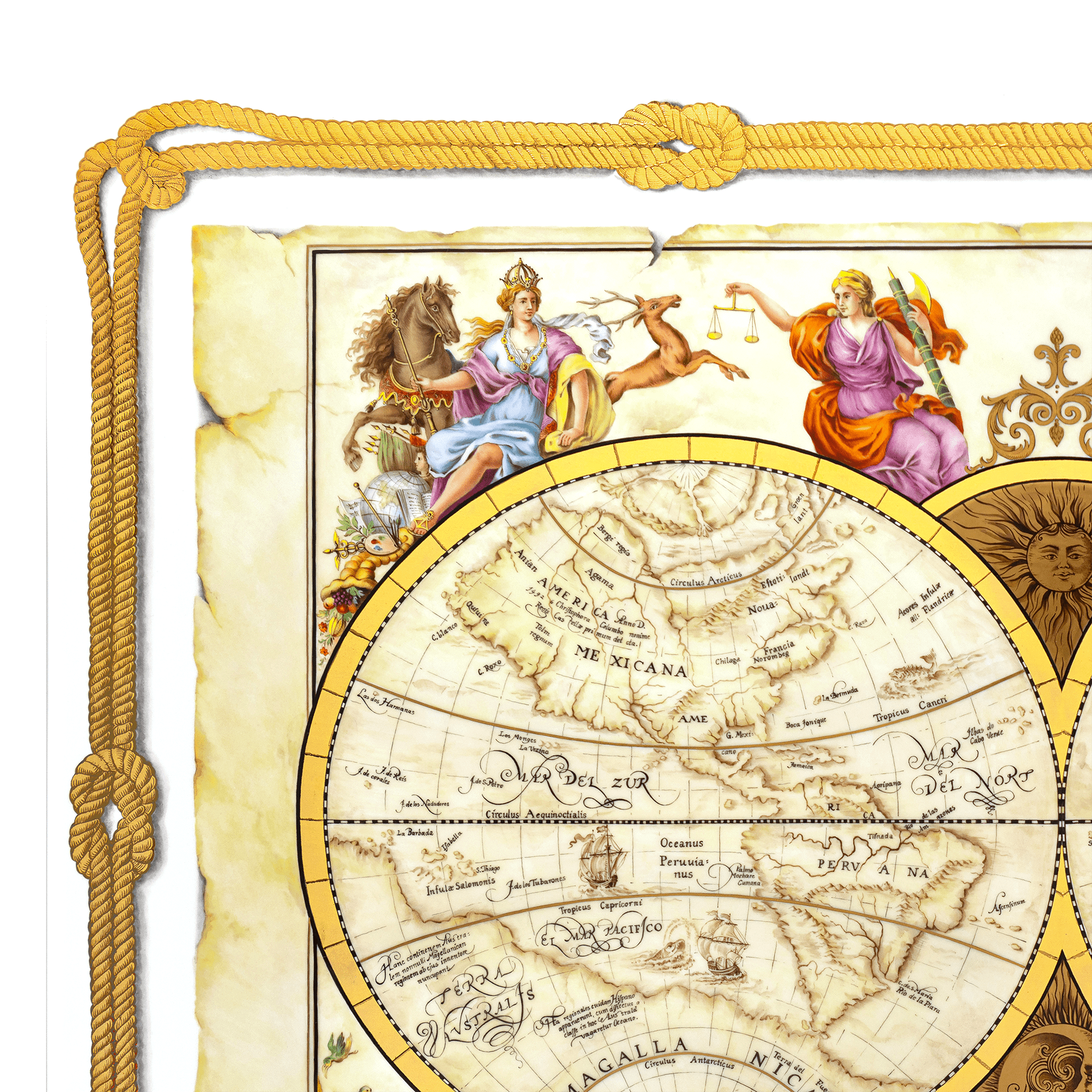 Wandbild "Seekarte", Lim. 15, 55 x 75 cm | Meissen Limitierte Meisterwerke 29B784-9M247 - Meissen Weimar