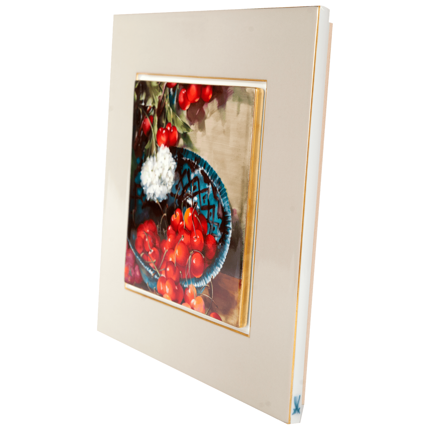 Wandbild Stillleben Kirschen, limitiert, 25 x 25 cm | Meissen Wandbilder - Edition 932a74 - 9m502 - Meissen Weimar