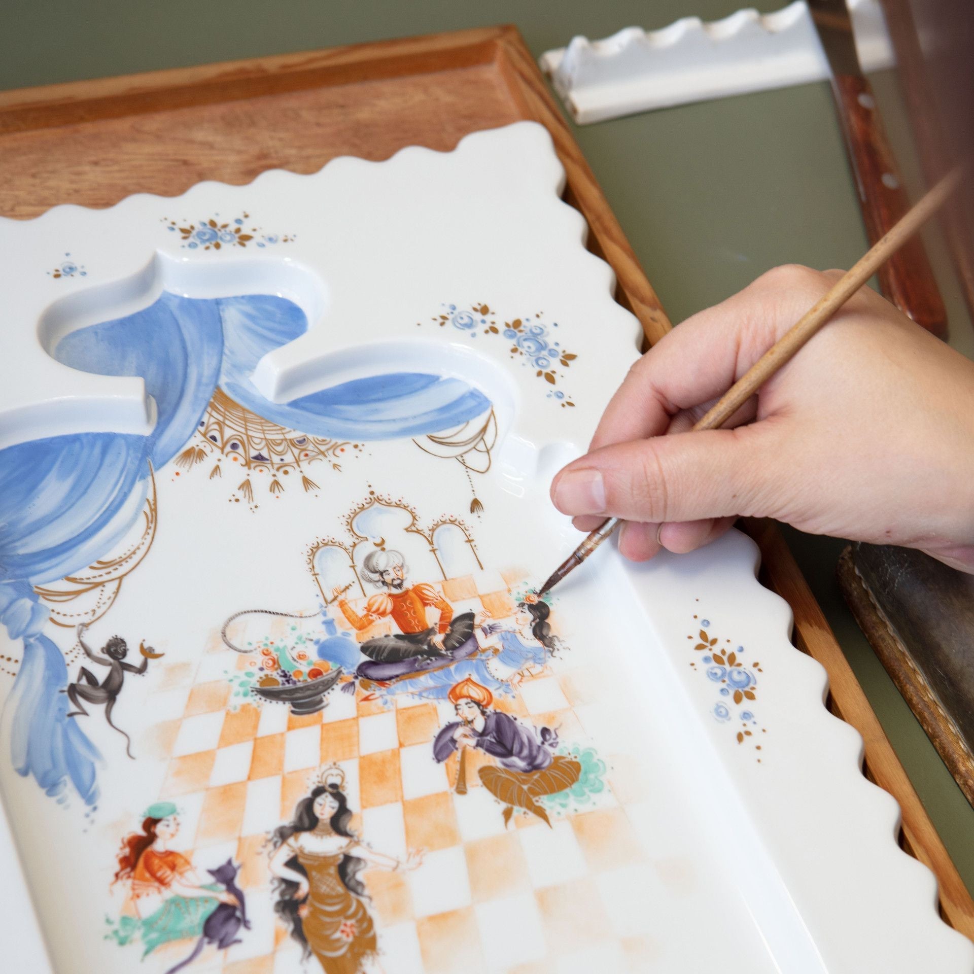 Wandbild Szenen aus 1001 Nacht, Porzellan, H 34 cm | Meissen Wandbilder - Edition 680774 - 53n64 - Meissen Weimar