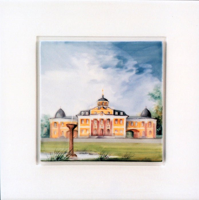 Wandbild, Weimarer Referenzen - Schloß Belvedere, 25 x 25 cm | Meissen Wall Painting 934016 - 9M502 - Meissen Weimar