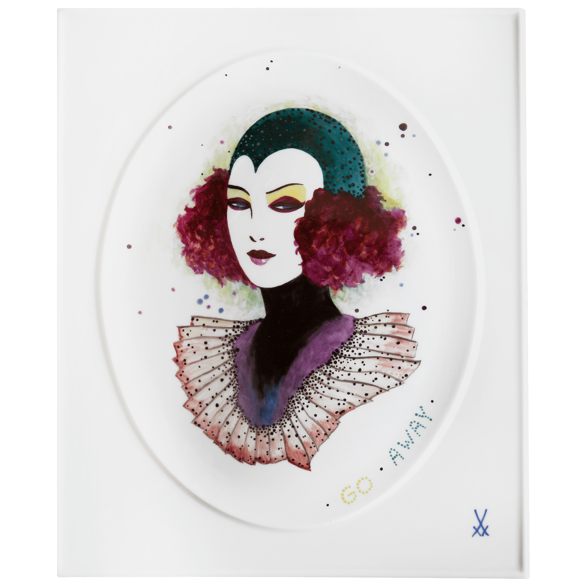 Wandgemälde, Unikat, H 26 cm | Meissen Unikate 63c011 - u4114 - Meissen Weimar