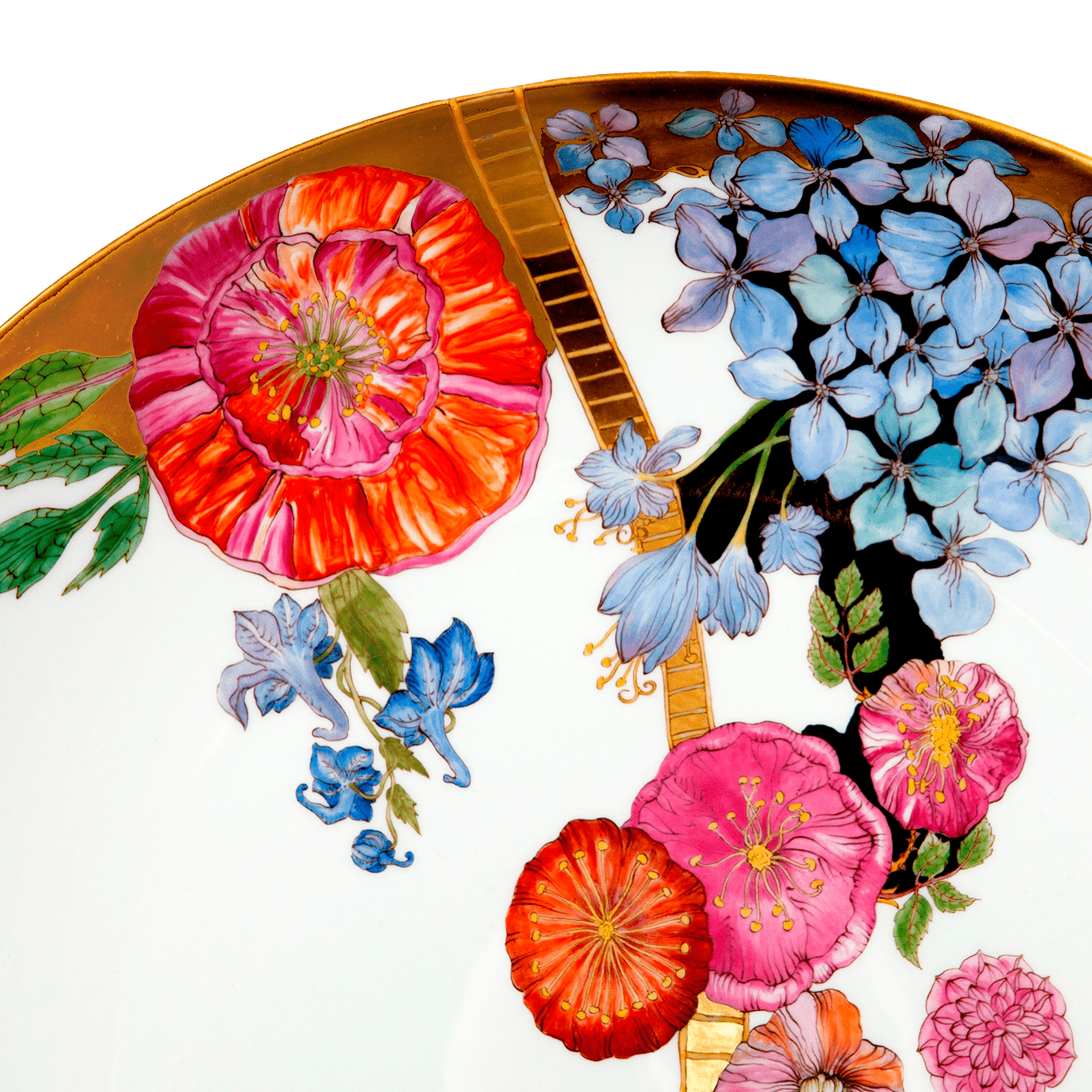 Wandschale Blumenjahresleiter, limitiert, Ø 34 cm | Meissen Limitierte Meisterwerke 65c060 - 54m42 - Meissen Weimar
