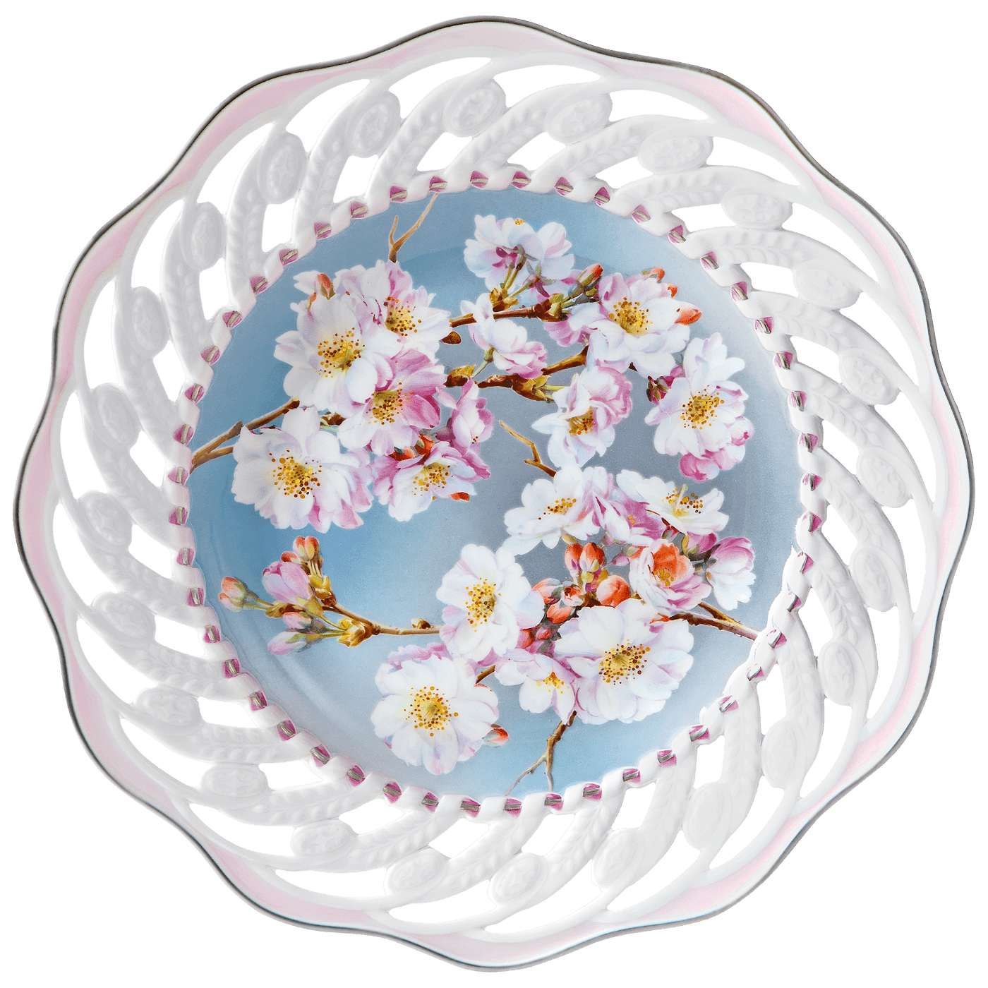 Wandschale Kirschblüten, Ø 26 cm, limitiert | Meissen Limitierte Meisterwerke 255684 - 54m73 - Meissen Weimar
