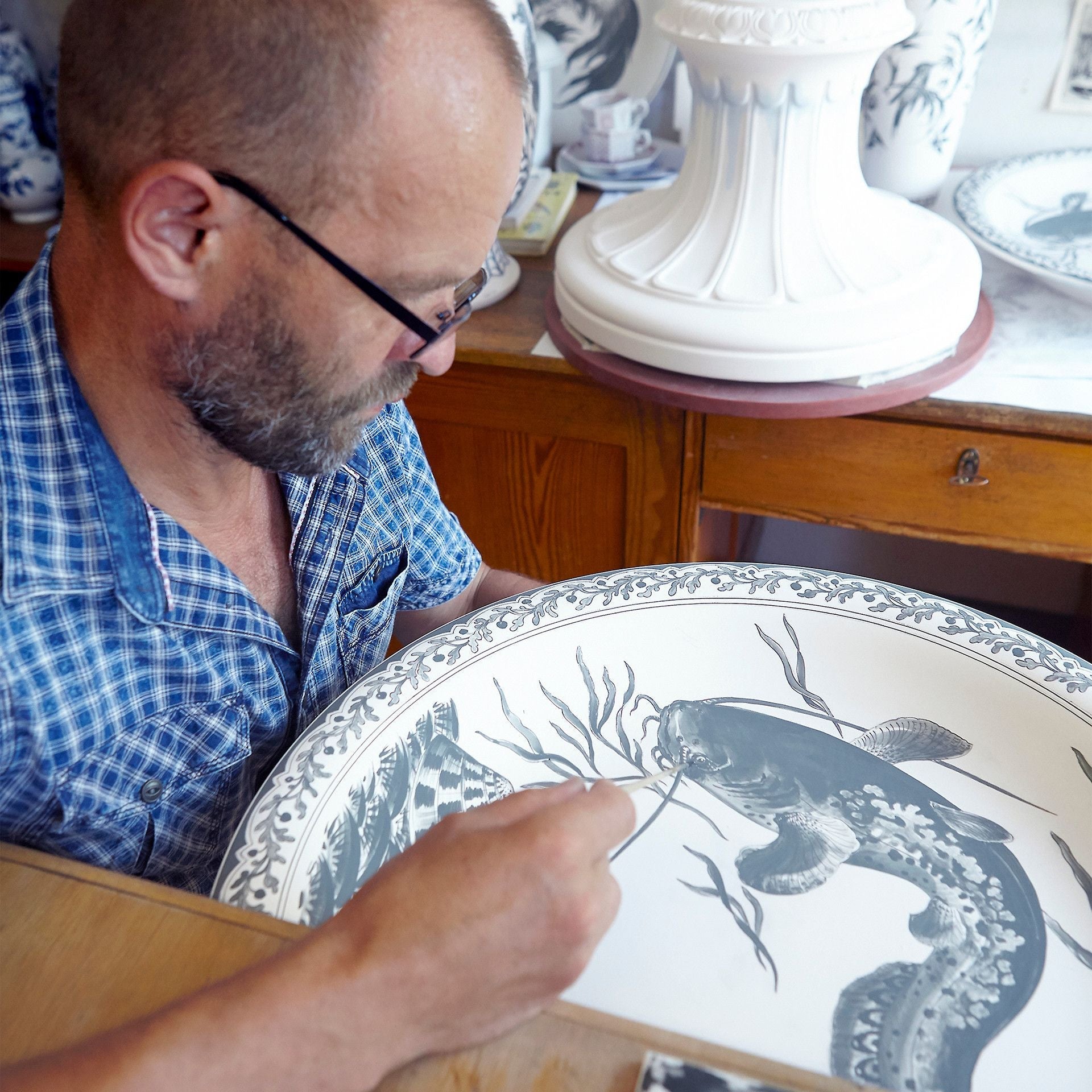 Wandschale, Ø 49 cm | Meissen Porzellan 82B584 - 54M40 - Meissen Weimar