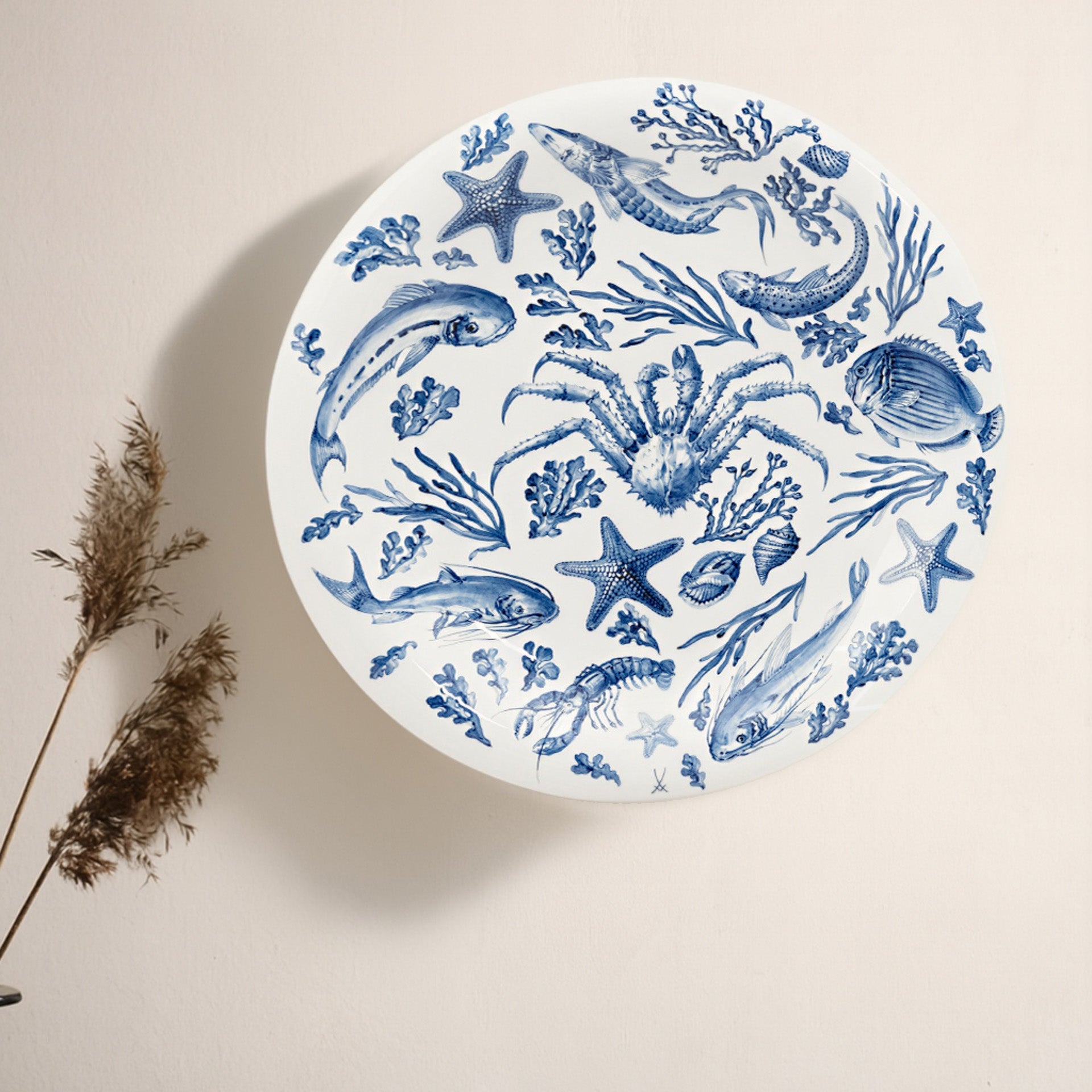 Wandschale "Unterwasserwelt", Lim. 25, Ø 49 cm | Meissen Limitierte Meisterwerke 817084-54M40 - Meissen Weimar