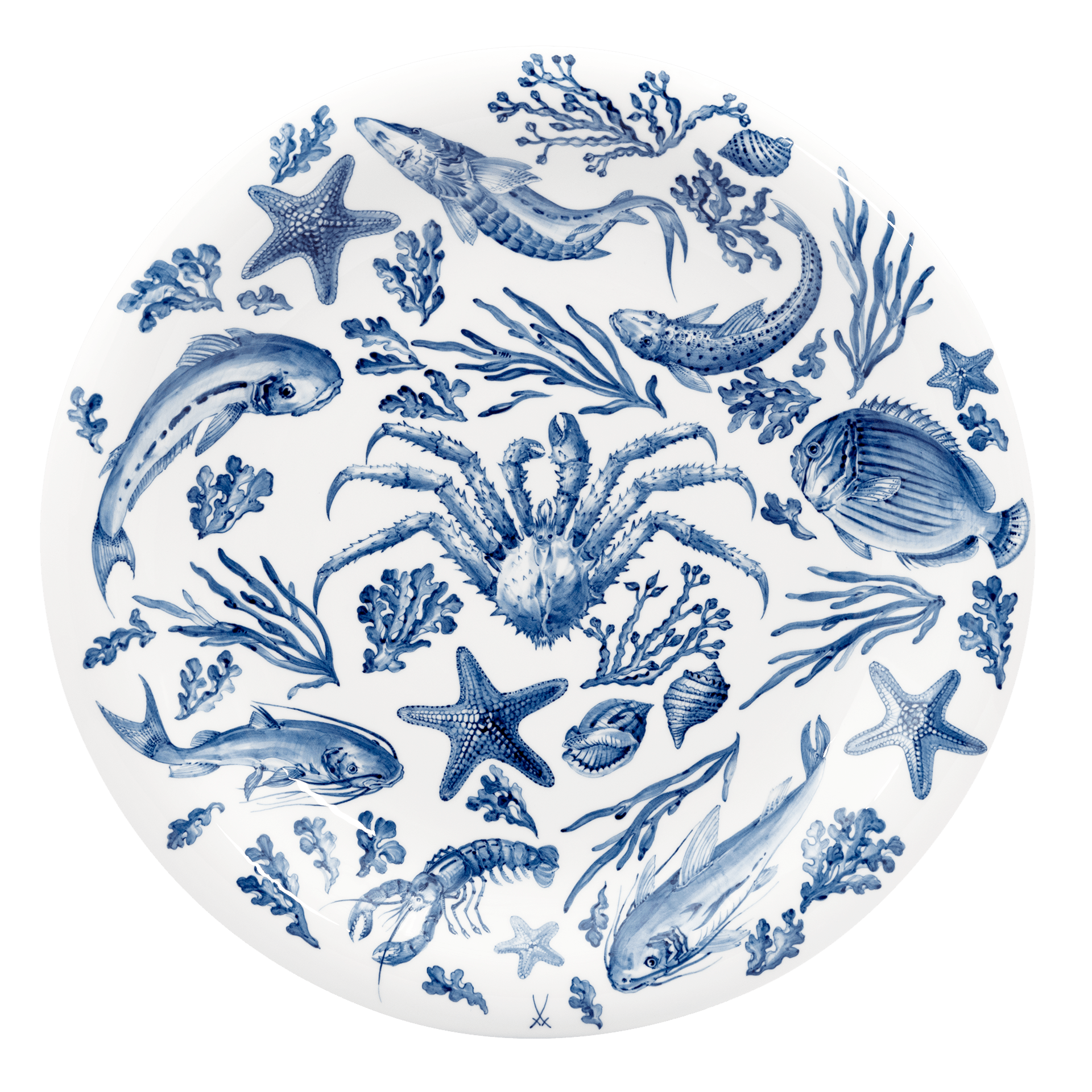 Wandschale "Unterwasserwelt", Lim. 25, Ø 49 cm | Meissen Limitierte Meisterwerke 817084-54M40 - Meissen Weimar