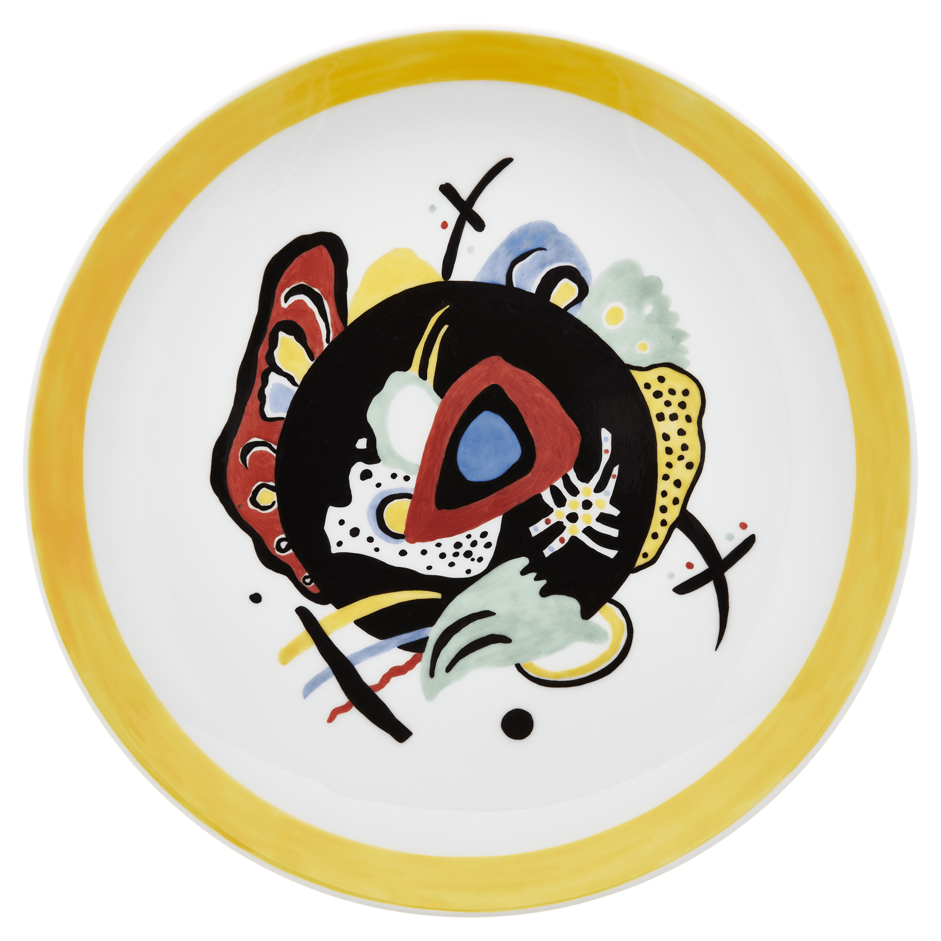 Wandteller, "Abstrakte Formelemente", Motiv 3, Ø 27 cm | Meissen X Wassily Kandinsky 71A165 - 54M49 - Meissen Weimar