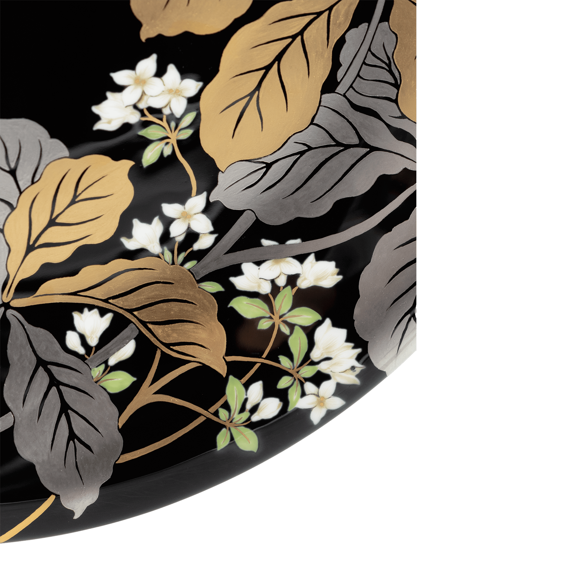 Wandteller Hase auf Mond Schwarz Ø 31 cm | Meissen Limitierte Meisterwerke 70a384-54m38 - Meissen Weimar