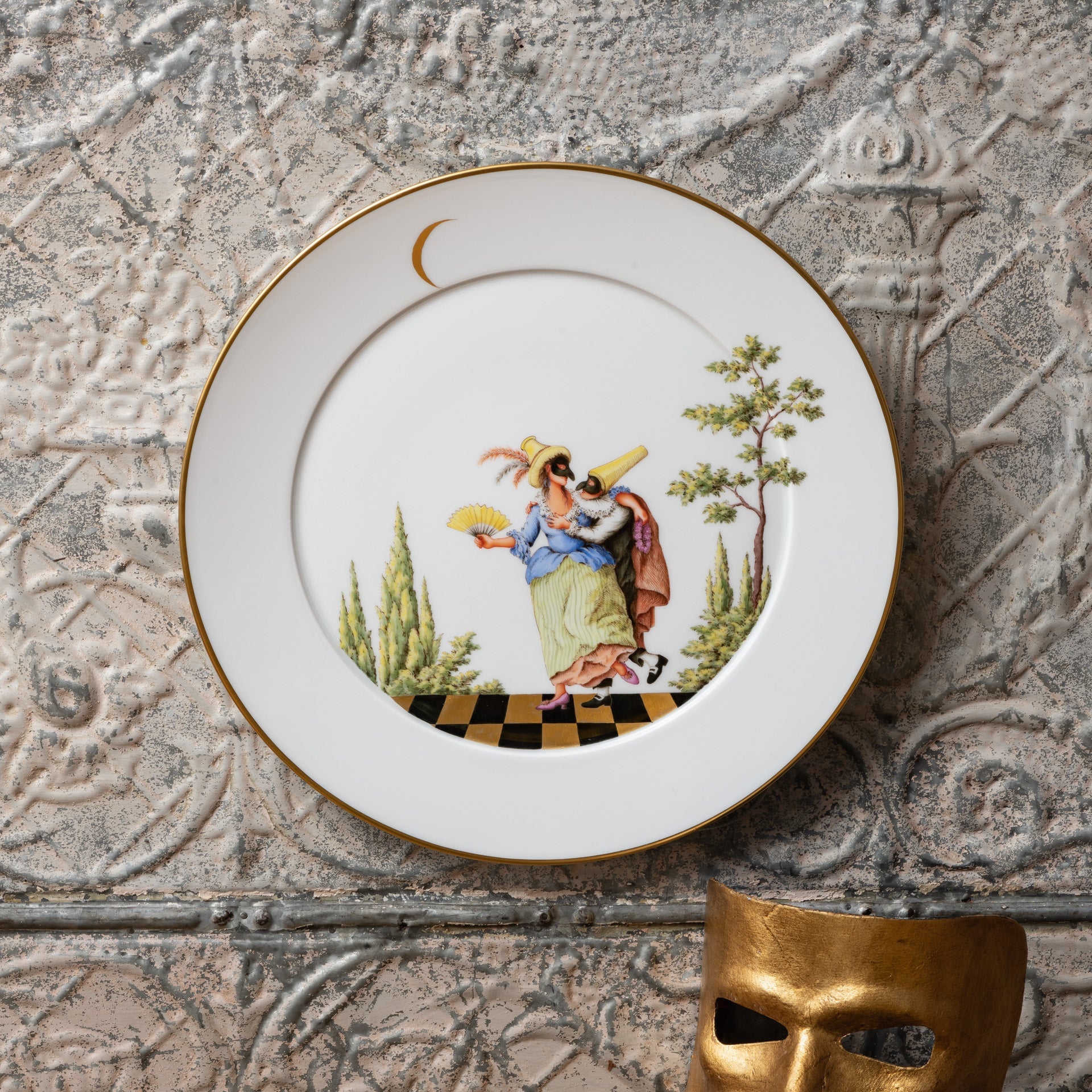 Wandteller, Szene der Italienischen Komödie, Ø 33 cm, limitiert | Meissen No.41 Collage 28a774 - 41m02 - Meissen Weimar