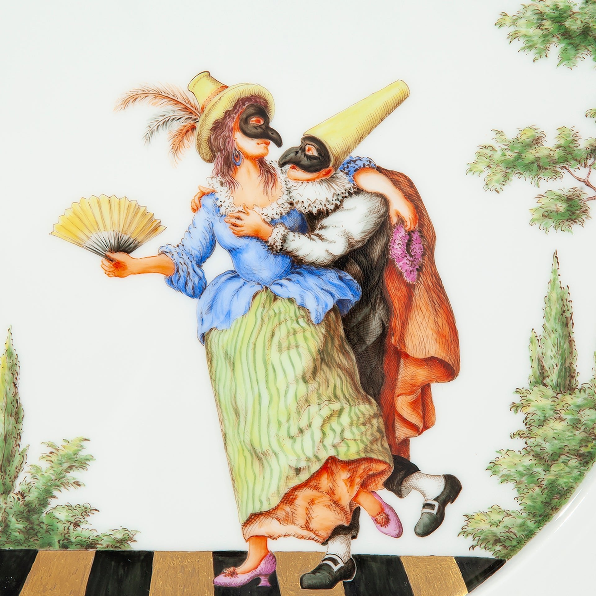 Wandteller, Szene der Italienischen Komödie, Ø 33 cm, limitiert | Meissen No.41 Collage 28a774 - 41m02 - Meissen Weimar